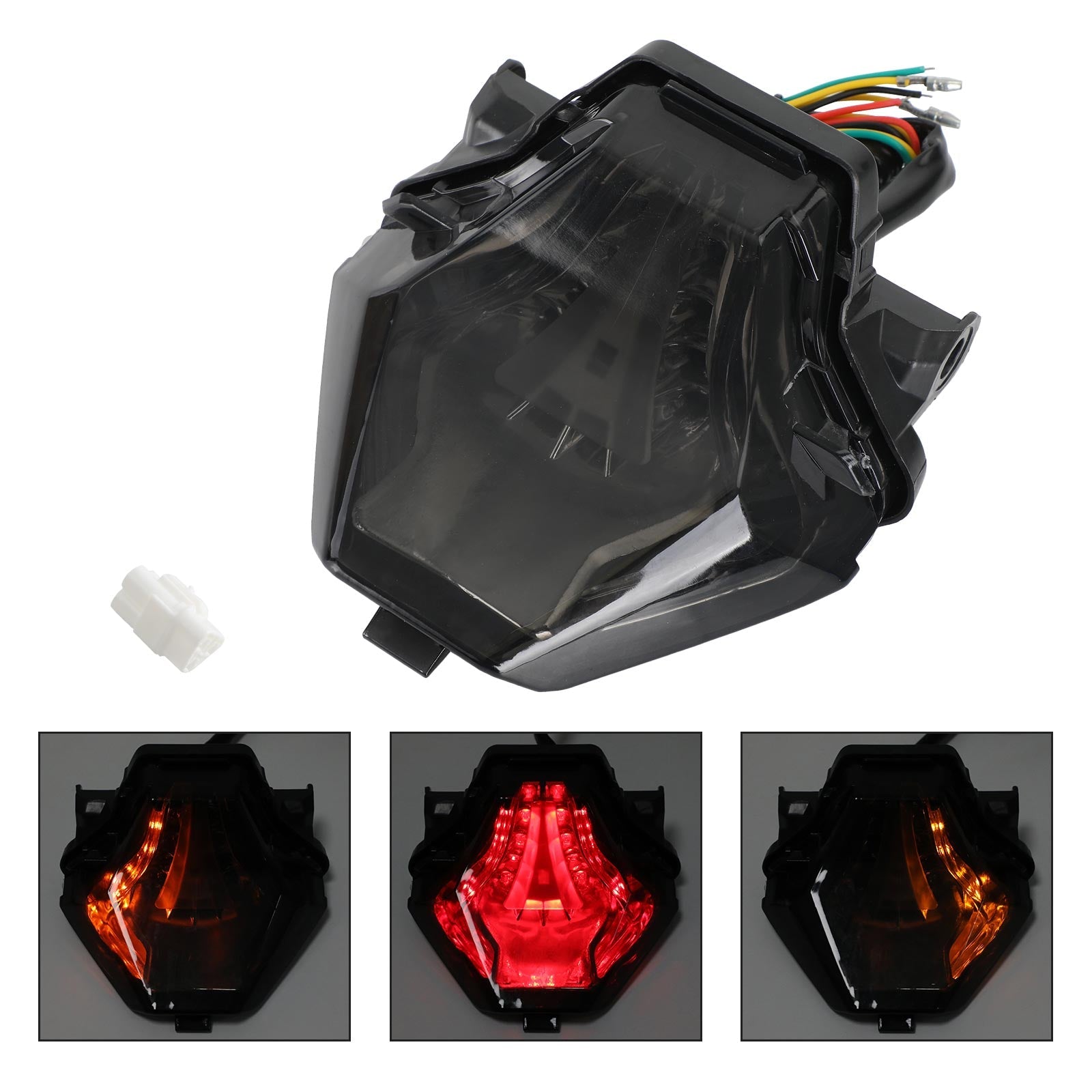 Sinais de curva da luz traseira integrados para yamaha yzf r25/r3 mt 03/07/25 fz 07 genérico