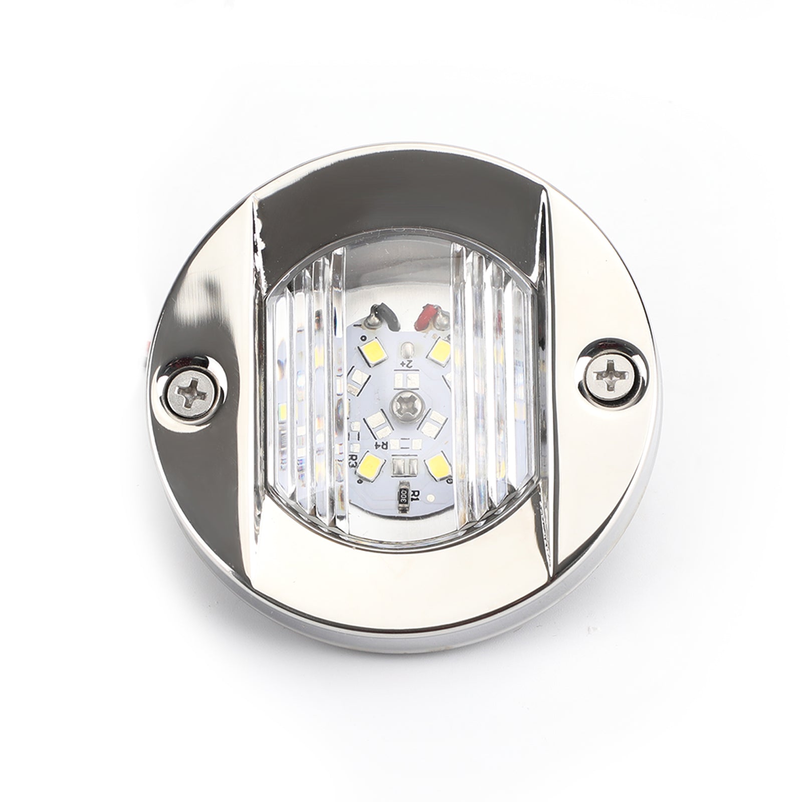 2 pièces LED Marine bateau Yacht tableau arrière Chrome ancre lumière arrière ronde 2835-SMD 12 V