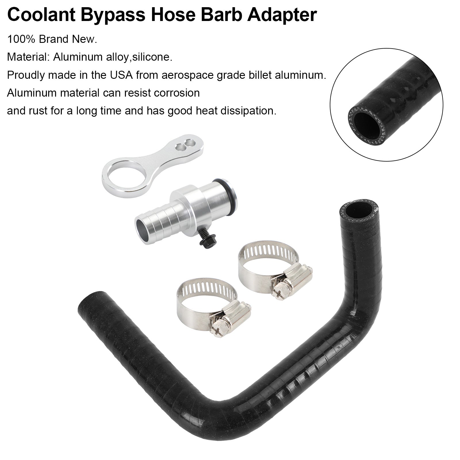 Koelvloeistof bypass slang Barb-adapter voor Dodge Ram 6.7L Cummins 2009-2019 generiek