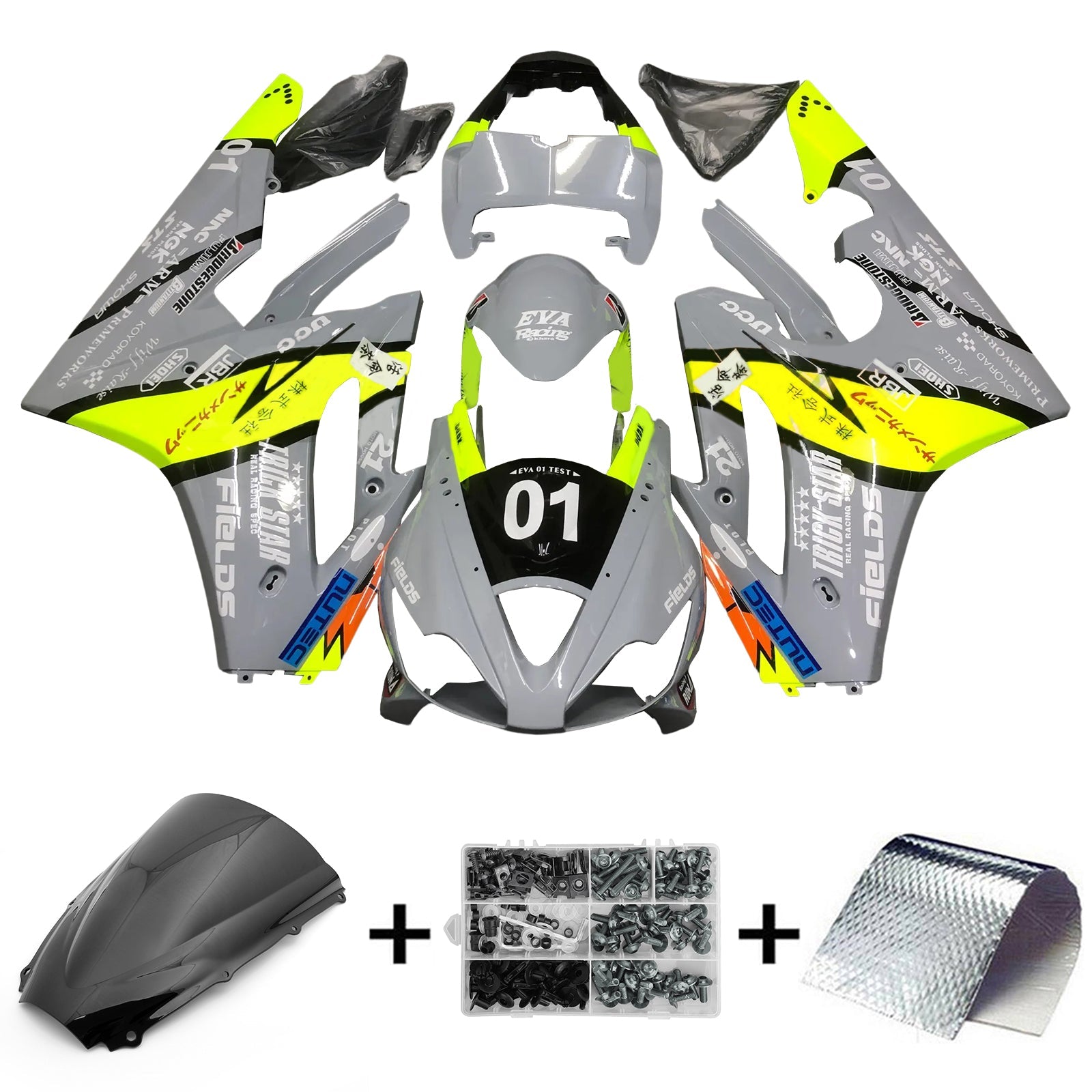 2006-2008 Triumph Daytona 675 Kit de carénage kit de carrosserie en plastique Abs