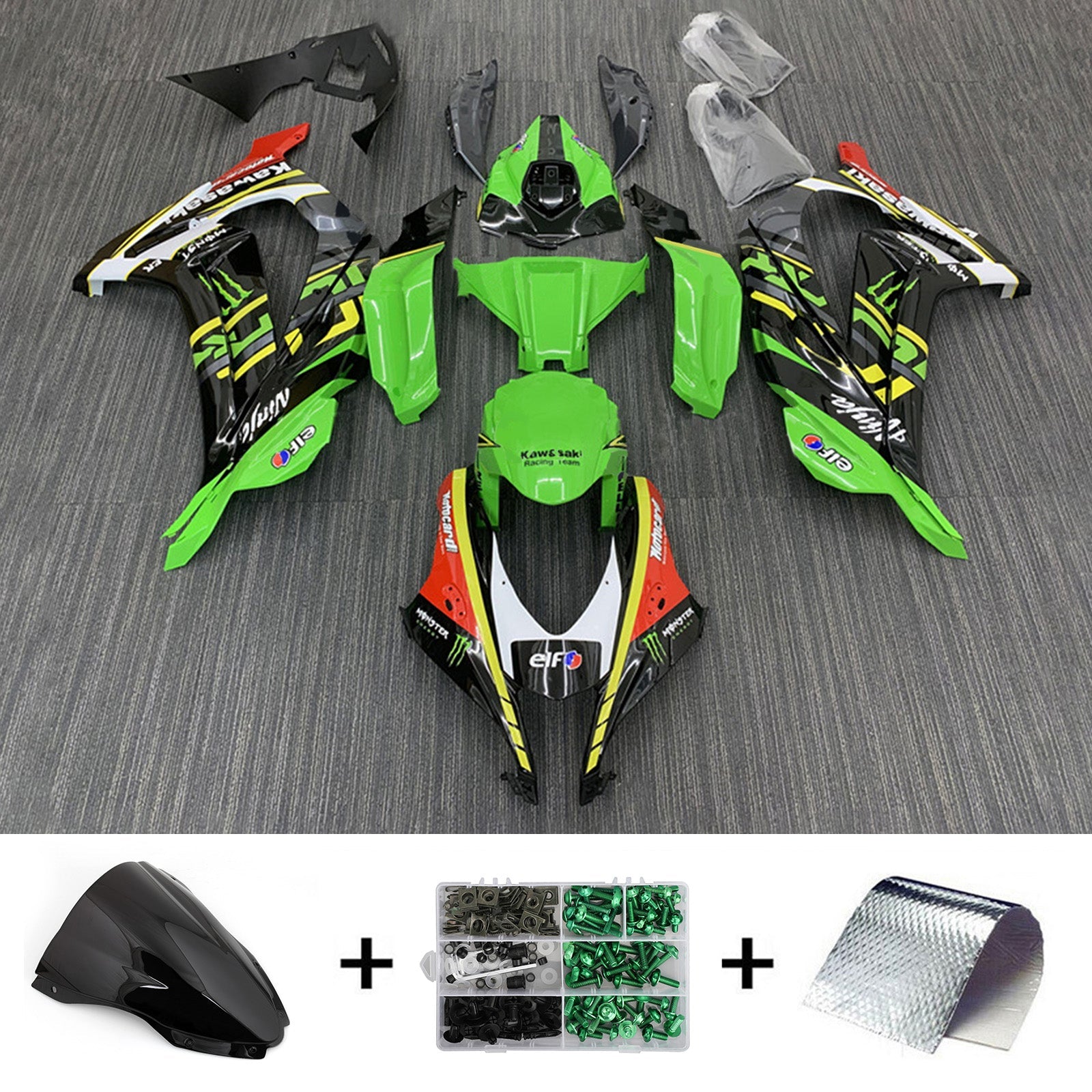 Kit de carénage d'injection Kawasaki ZX10R 2016-2020 carrosserie plastique ABS #143