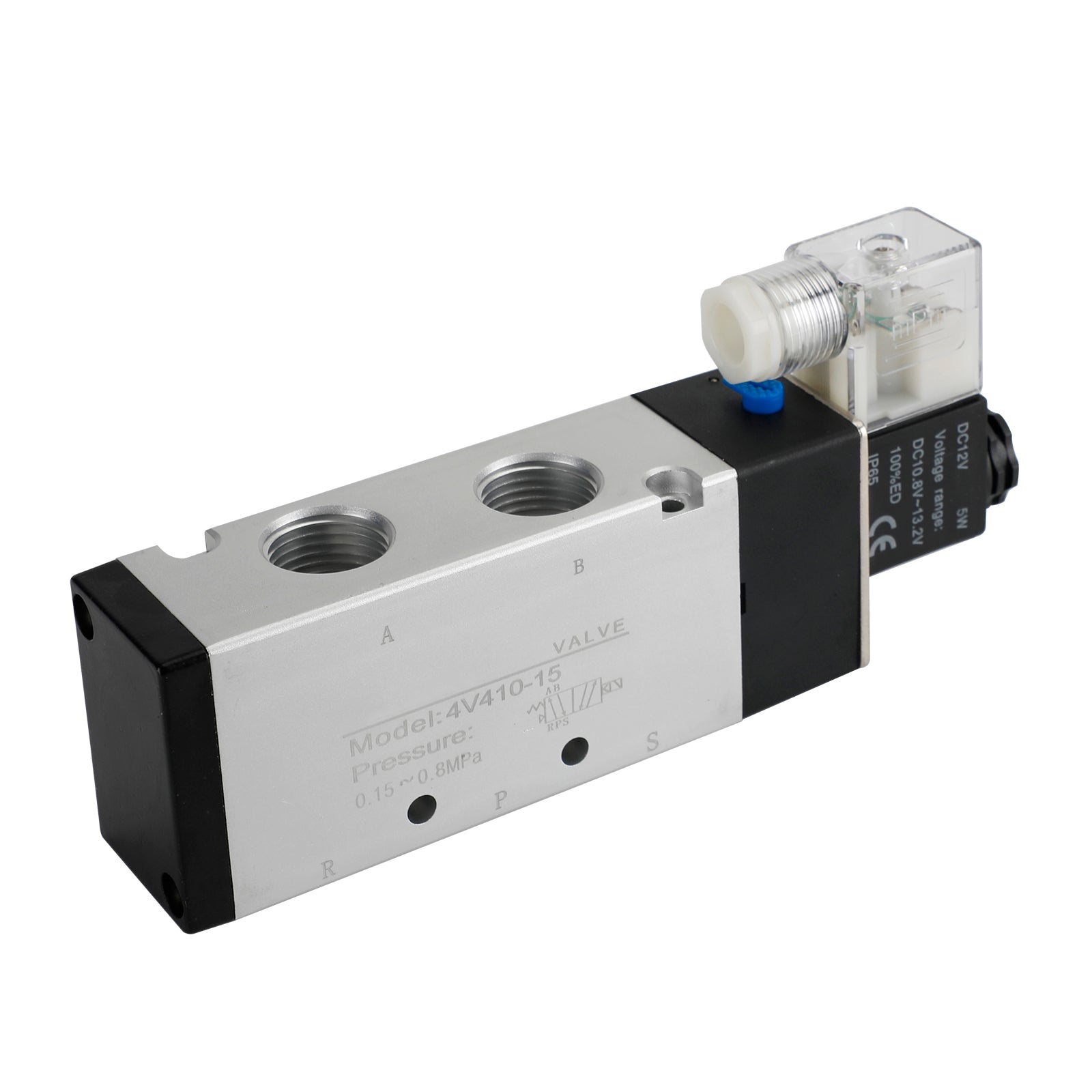 Pneumatische elektrische solenoïde luchtklep 4V310-10 DC 12V 2 posities 5-weg PT 1/2"