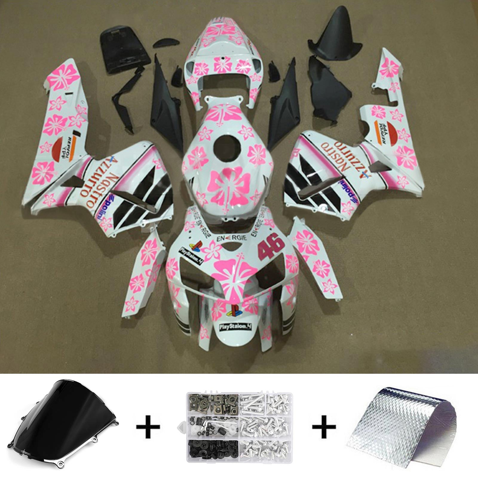 2005-2006 Honda CBR600RR F5 Kit de carénage Kit de carrosserie en plastique Abs