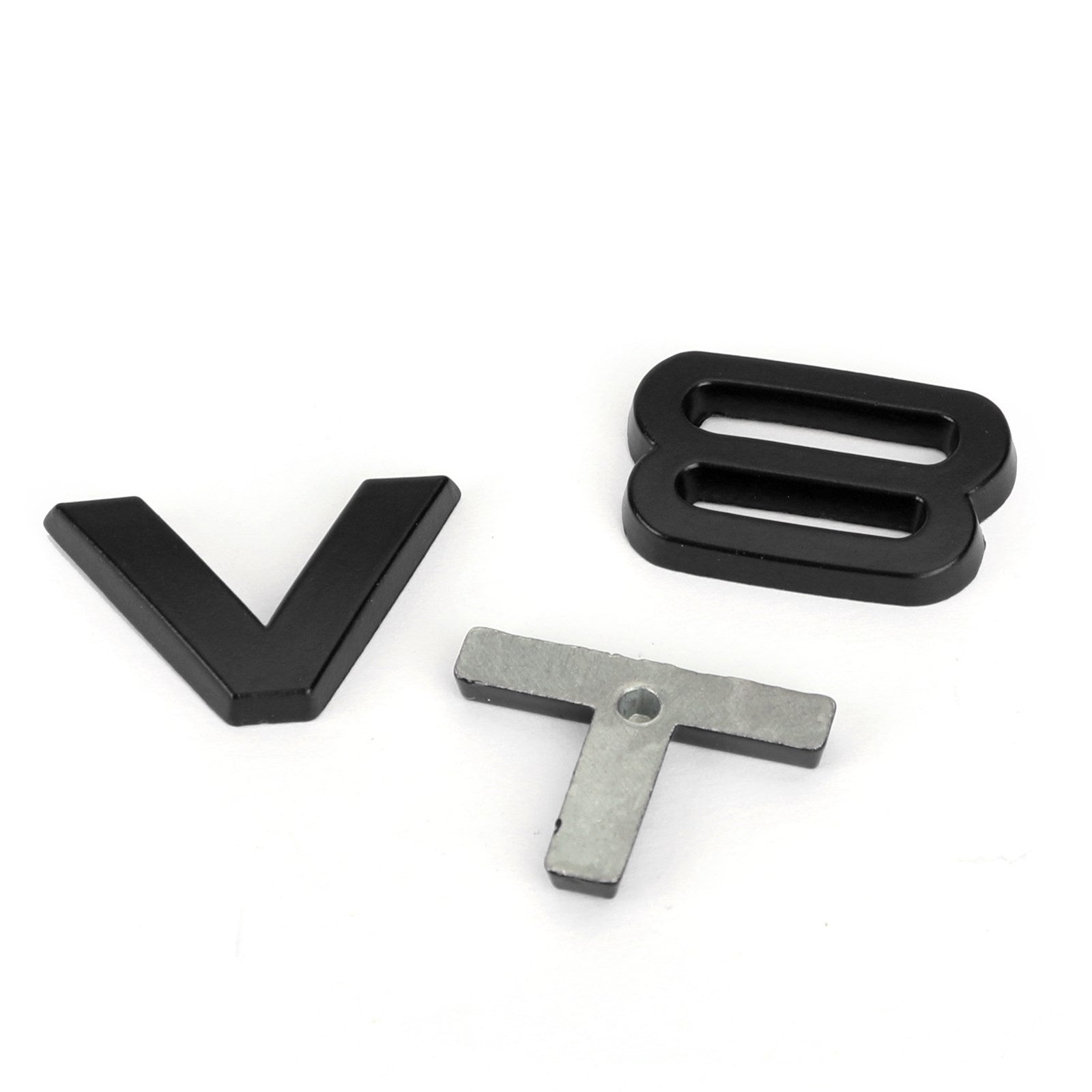 V8T Emblem Badge Fit för Audi A1 A3 A4 A5 A6 A7 Q3 Q5 Q7 S6 S7 S8 S4 SQ5 Black Generic