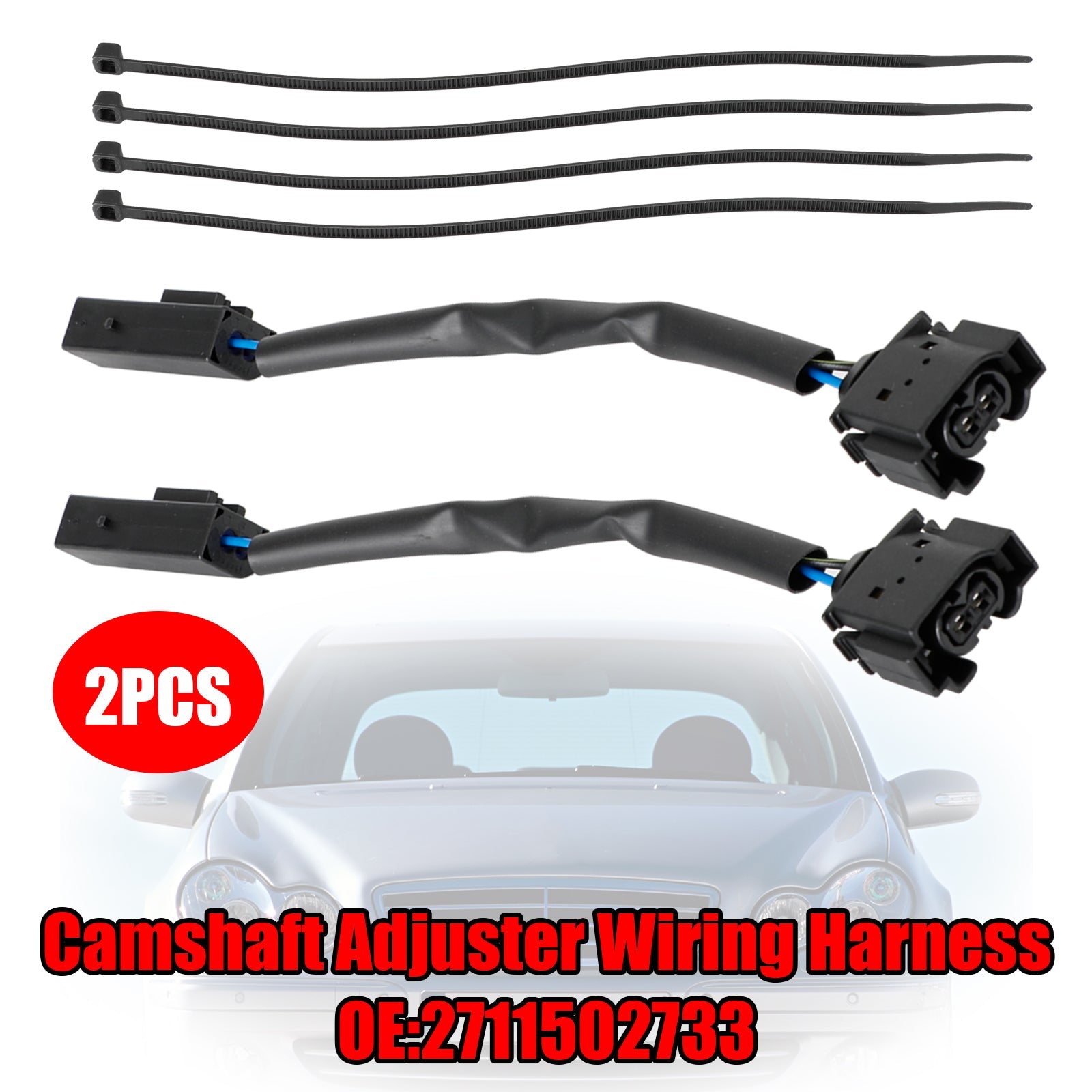 2 pièces Mercedes C230 W203 Faisceau de câblage du régulateur d'arbre à cames M271 2711502733