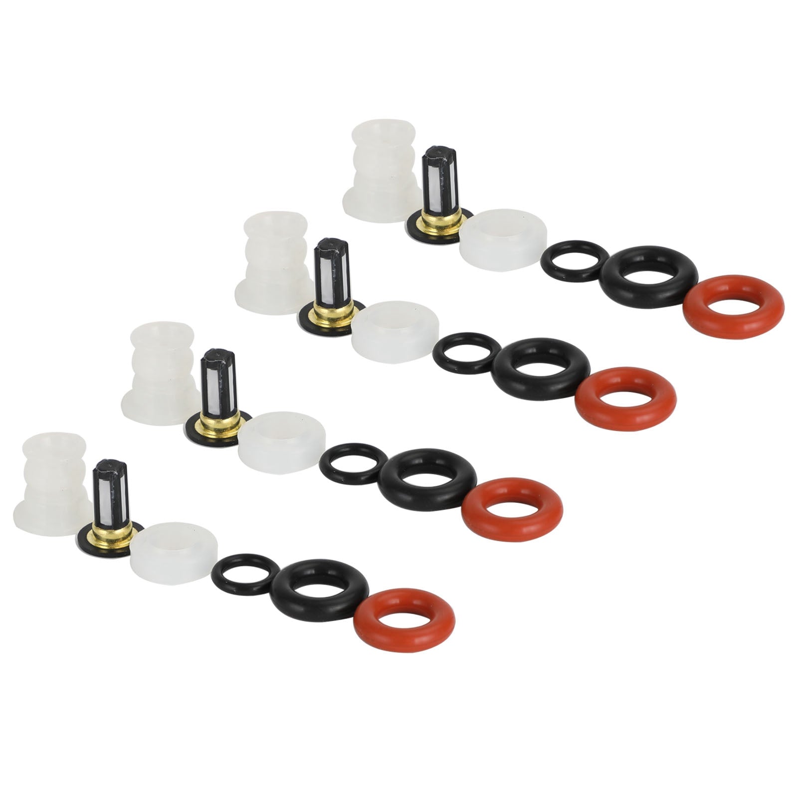 Acura RSX TSX Honda Civic 4st Bränsleinsprutare Reparationssatsfilter O-RINGS 16450RAAA01 16450-RAA-A01 842-12288 842-12287 FJ484 GENERISKA