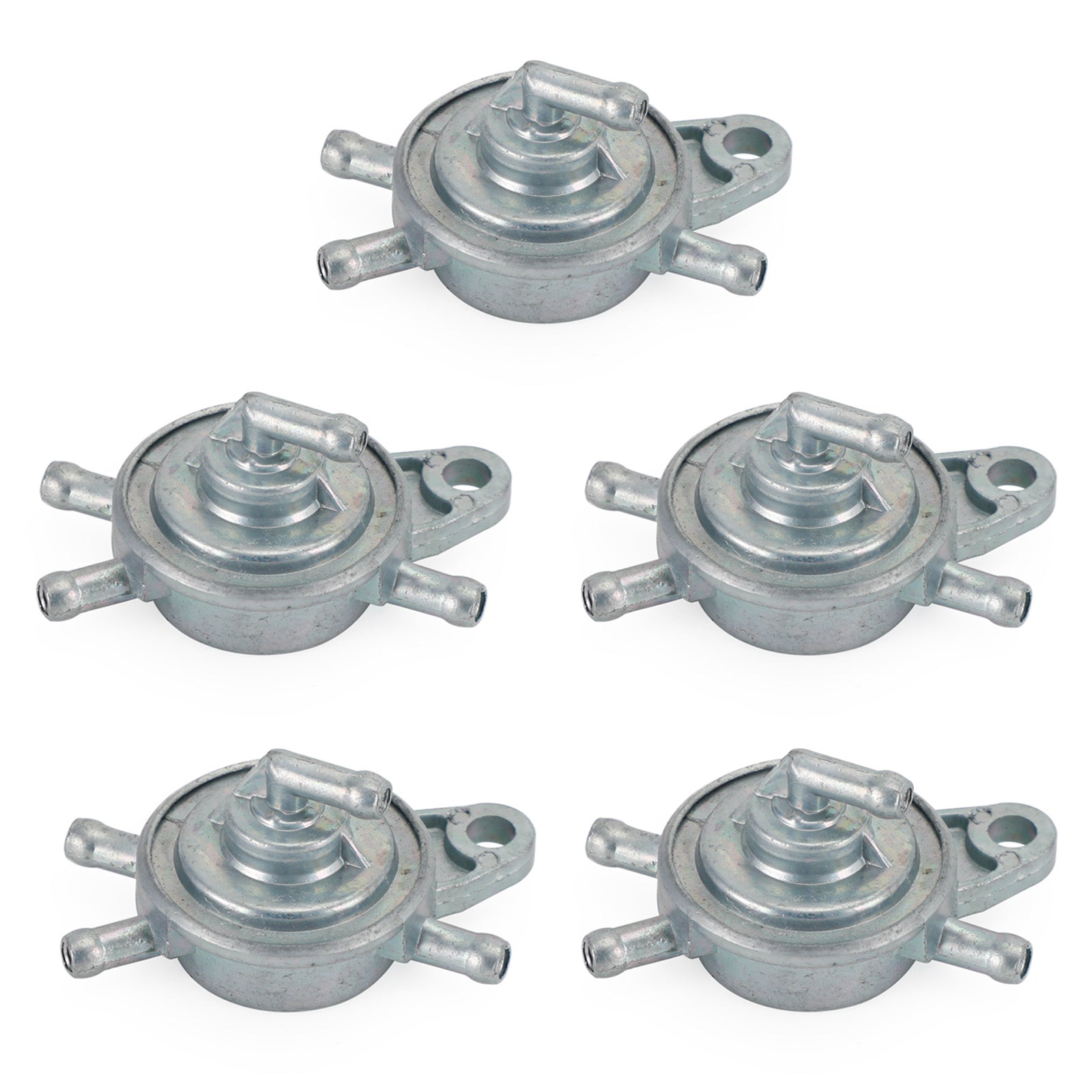 5x Fuel Tank Tap Switch 4 Port för GY6 50CC 125cc 150cc Pit Quad Dirt Bike Buggy