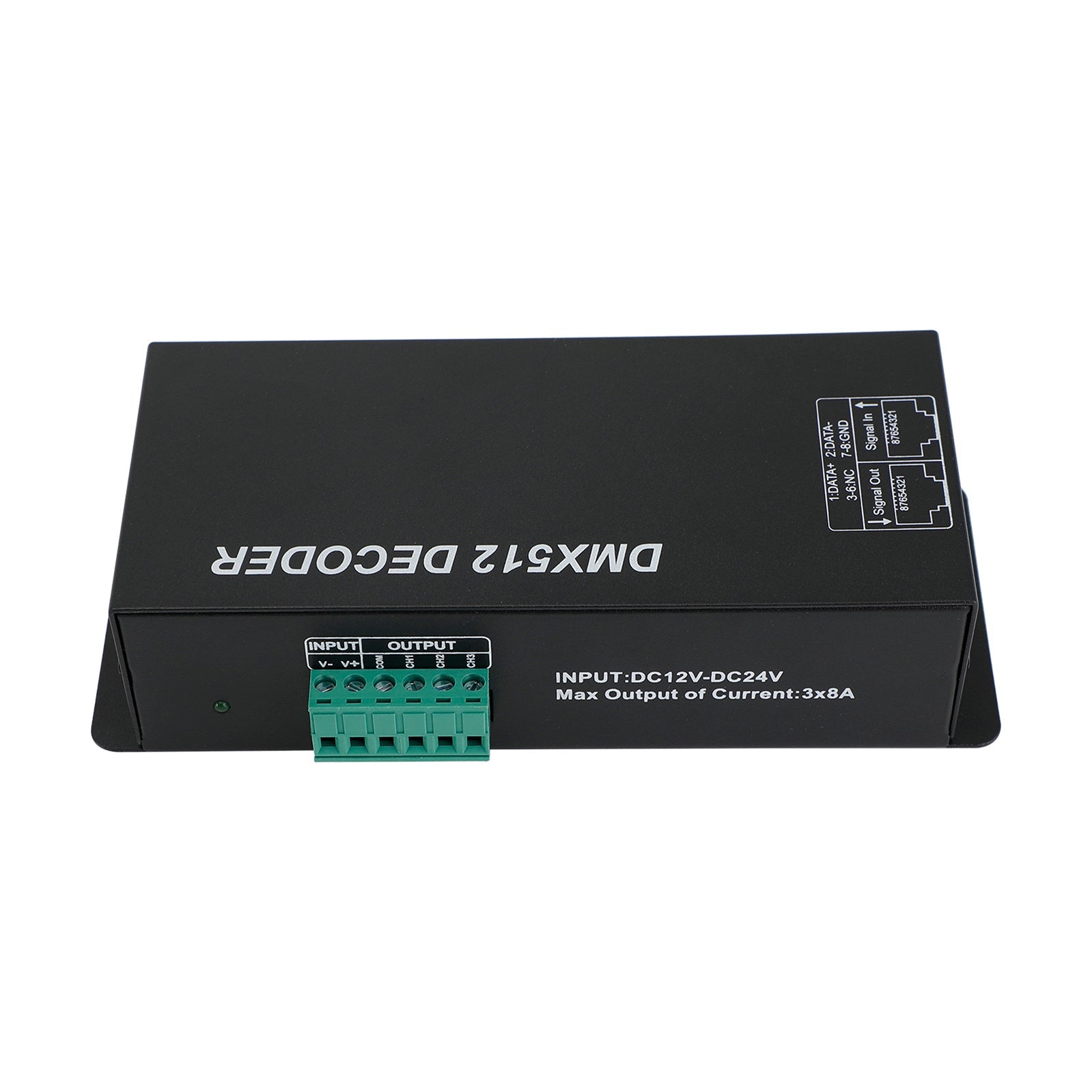 LED RGB DMX 512 Controller Decoder Dimmer 3 Kanalen 24A 3x8A Streeplicht