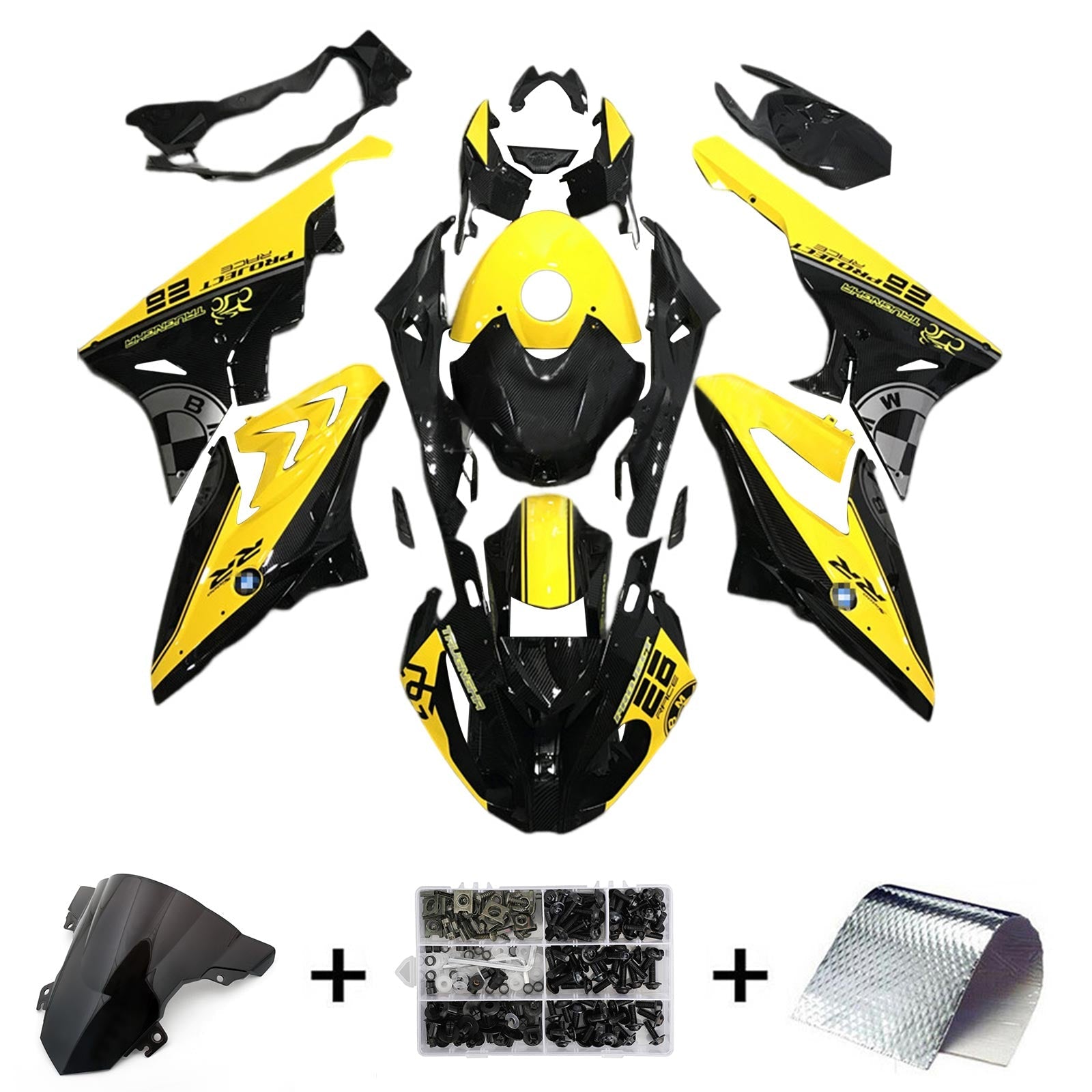 2015-2016 BMW S1000RR Kit de carénage Kit de carrosserie Plastique Abs