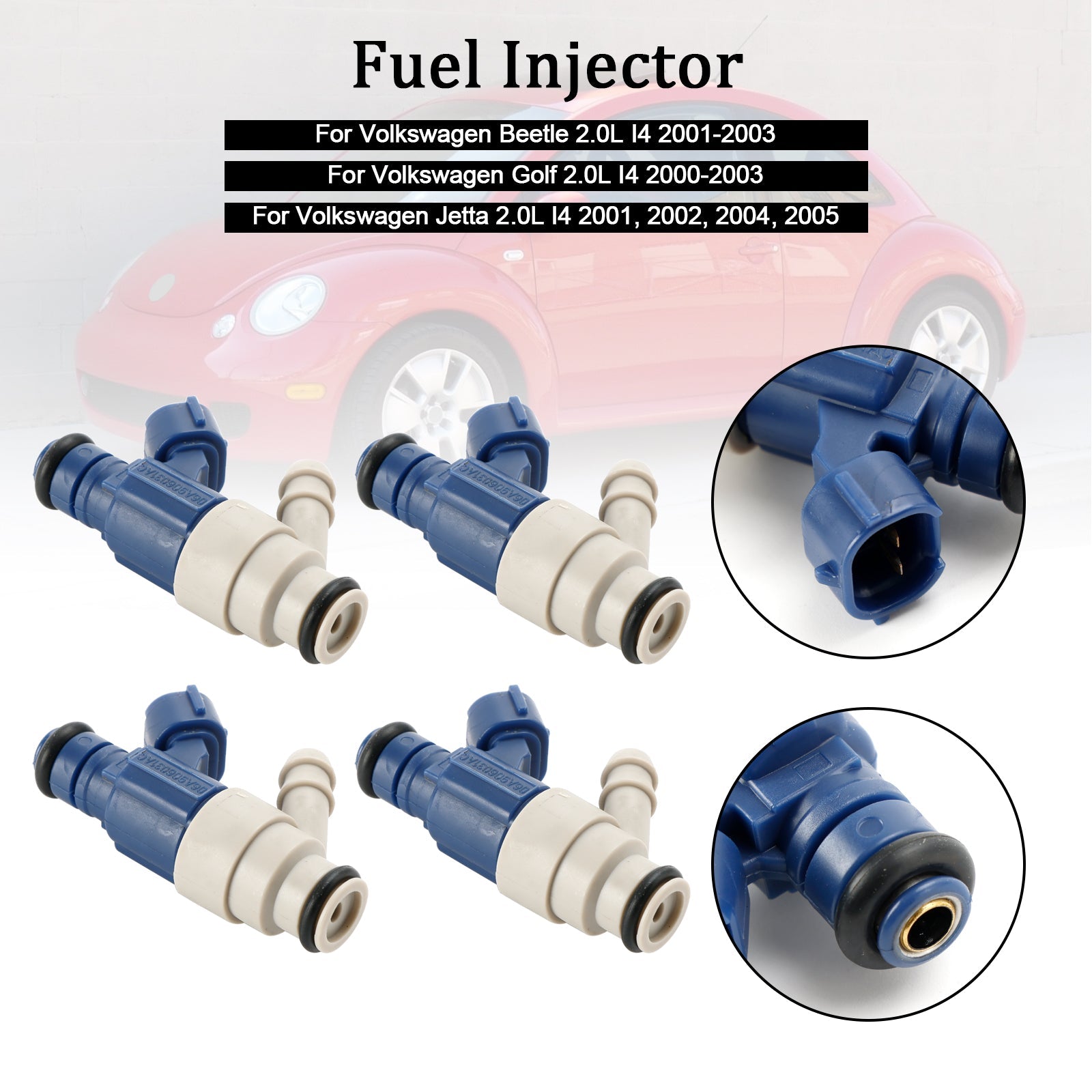 VW Golf Beetle Jetta 2.0L I4 2000-2005 4pcs Injecteur de carburant 0280155995