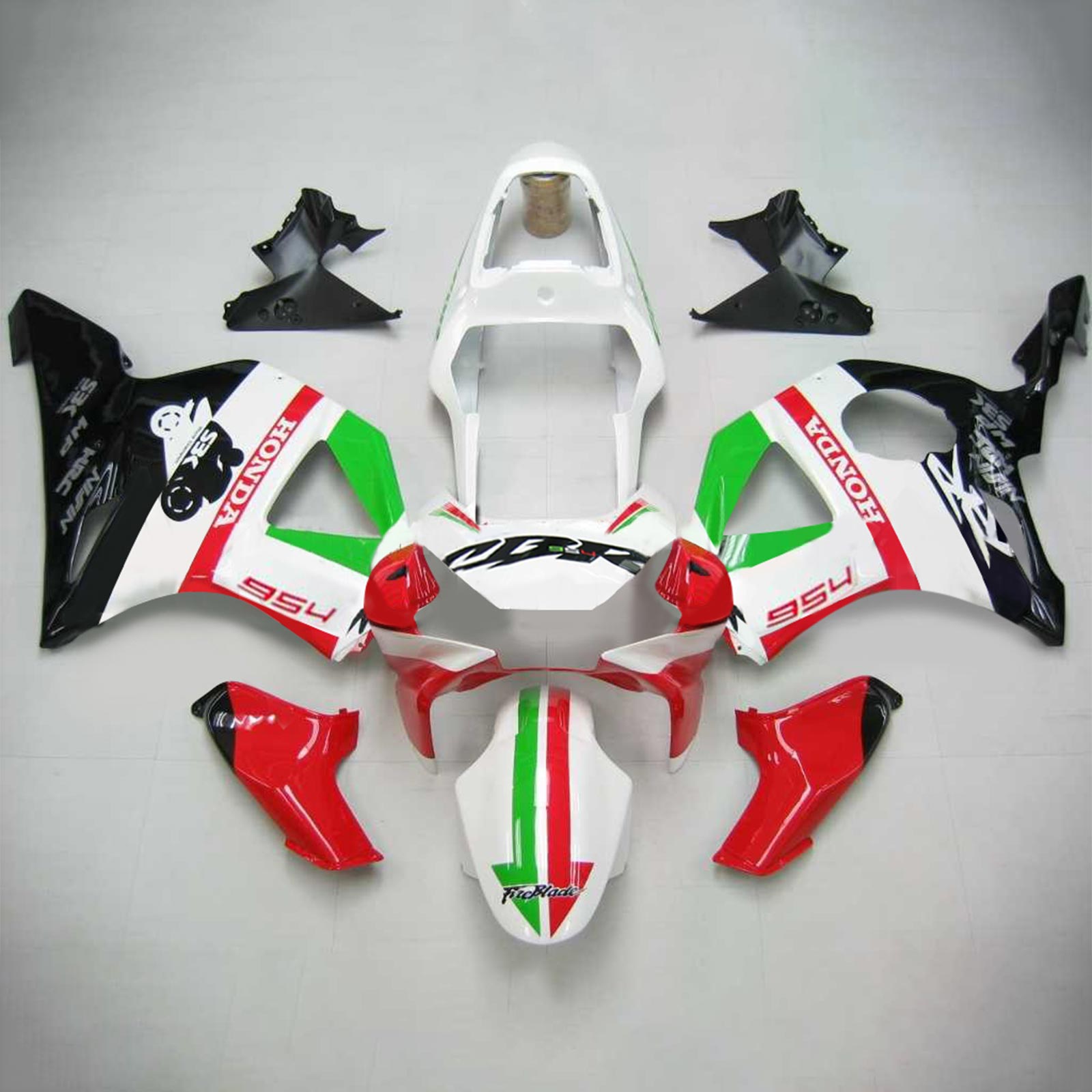 2002-2003 Honda CBR954 Amotopart vstrekovacia kapotážová súprava karoséria Plast ABS #103
