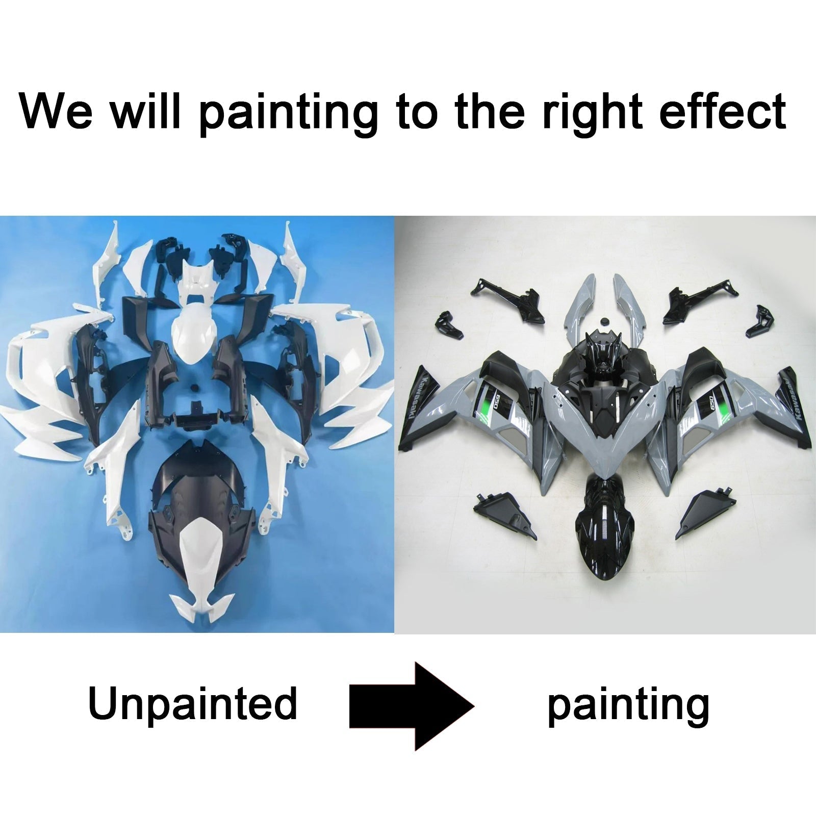 2020-2024 Kawasaki ER-6F Ninja650 injectiekuipset carrosserie ABS #101