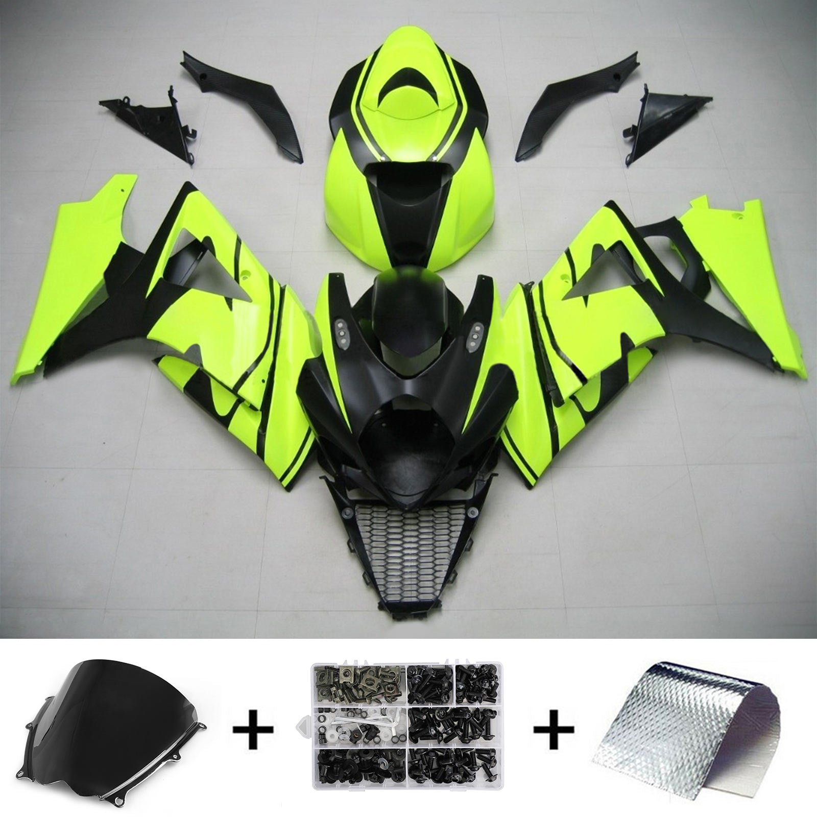 2007-2008 SUZUKI GSXR1000 K7 AMOTOPART INJEKTION FAIRING KIT BOODYWORK ABS #112