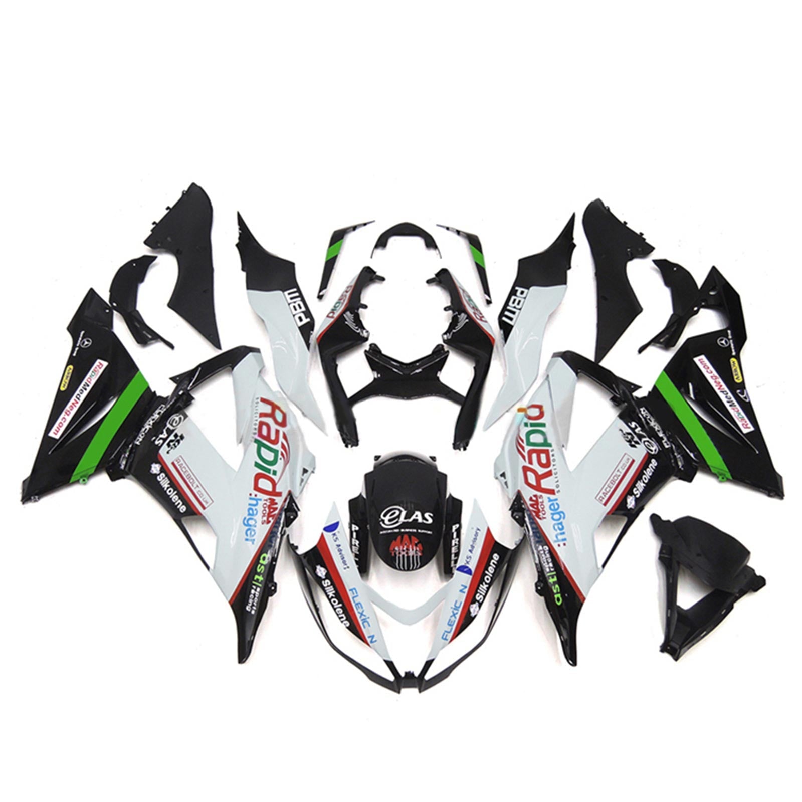 2013-2018 KAWASAKI ZX6R 636 Kit de carénage Bodywork Plastic Abs