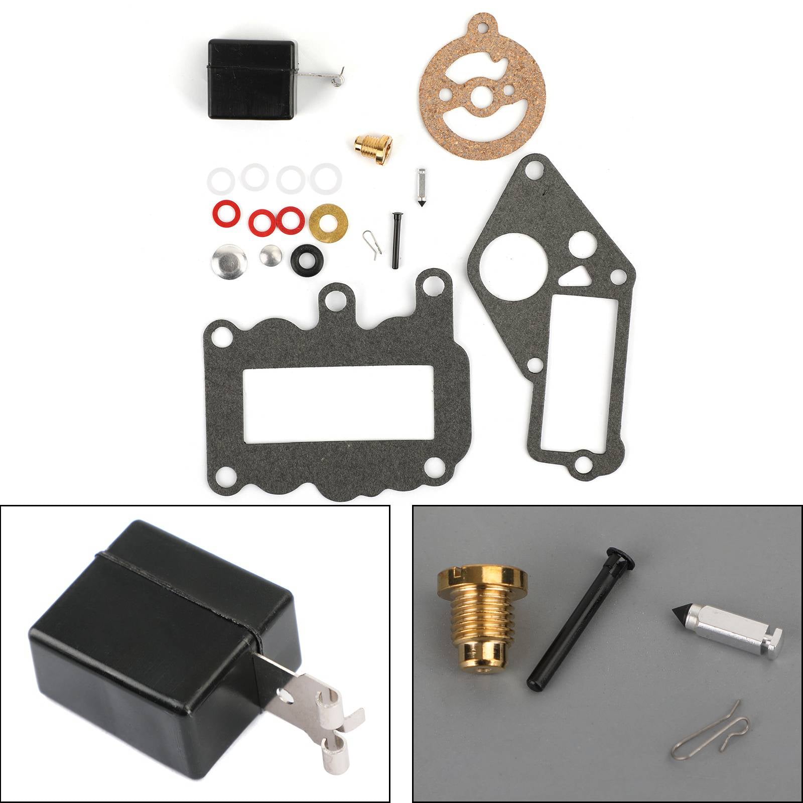 Areyourshop Carburador Carb Kit Reconstrução para Johnson Evinrude 1964-1973 9,5 HP 382048 765630