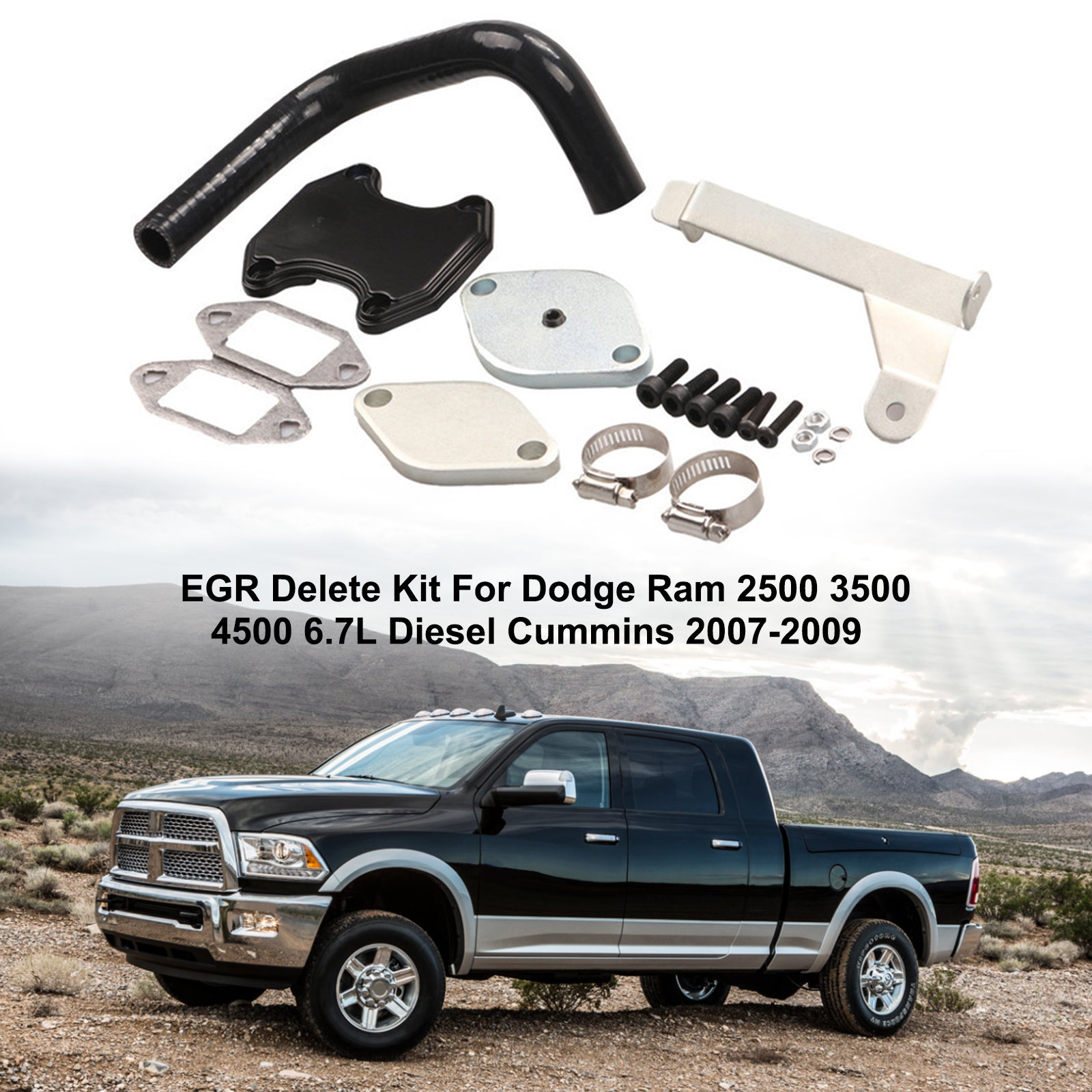 2007-2009 Dodge Ram 2500 3500 4500 6.7L Diesel Cummins Egr Delete Kit voor generieke