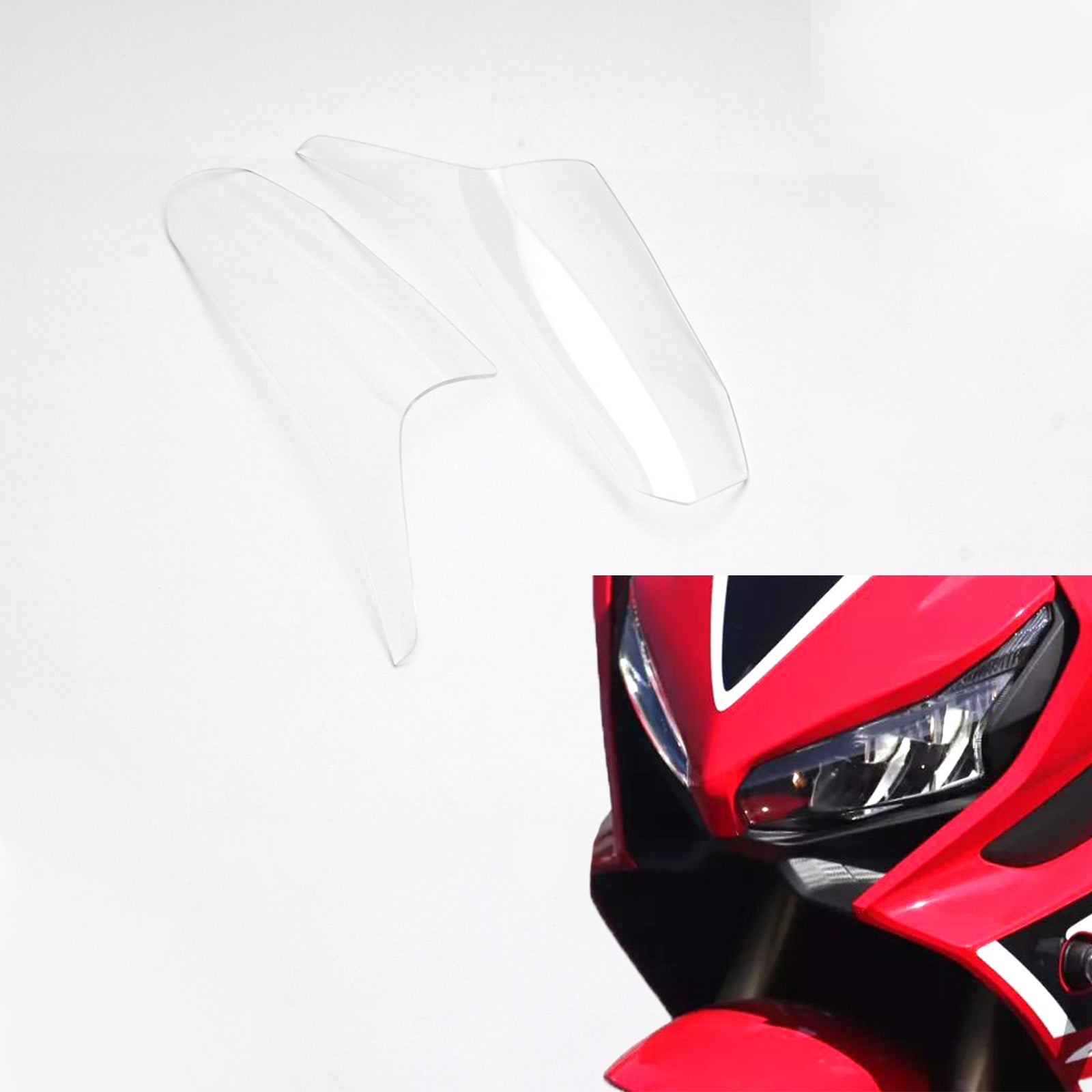 Voorlamp Lens Koplamp Lens Bescherming Fit Voor Honda Cbr650R 2019-2021 Rook Generiek