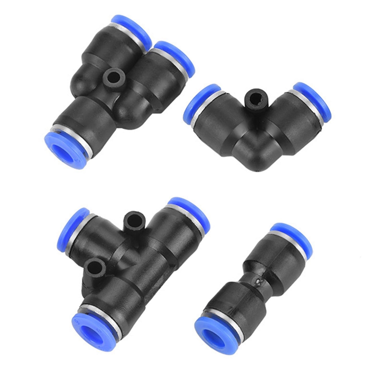 40 stuks snel 6 mm OD 1/4" Kunststof pneumatische drukconnector luchtleidingkoppelingen