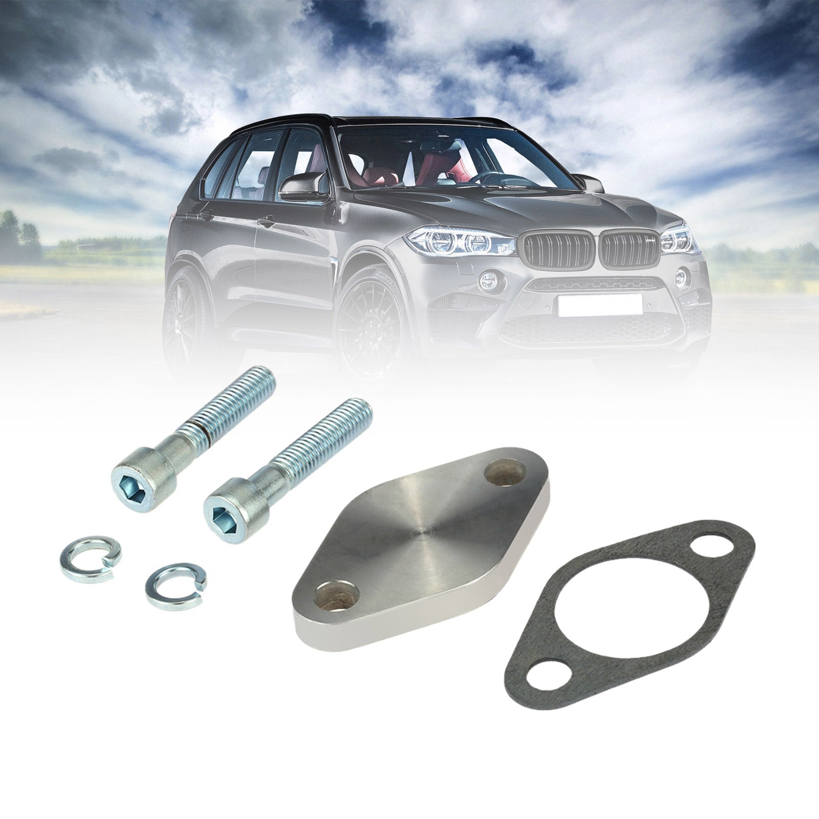 Kit de plaques de bloc d'obturation de vanne EGR 8mm, pour BMW E53 E65 E66 E38 E39 E46 E90 générique