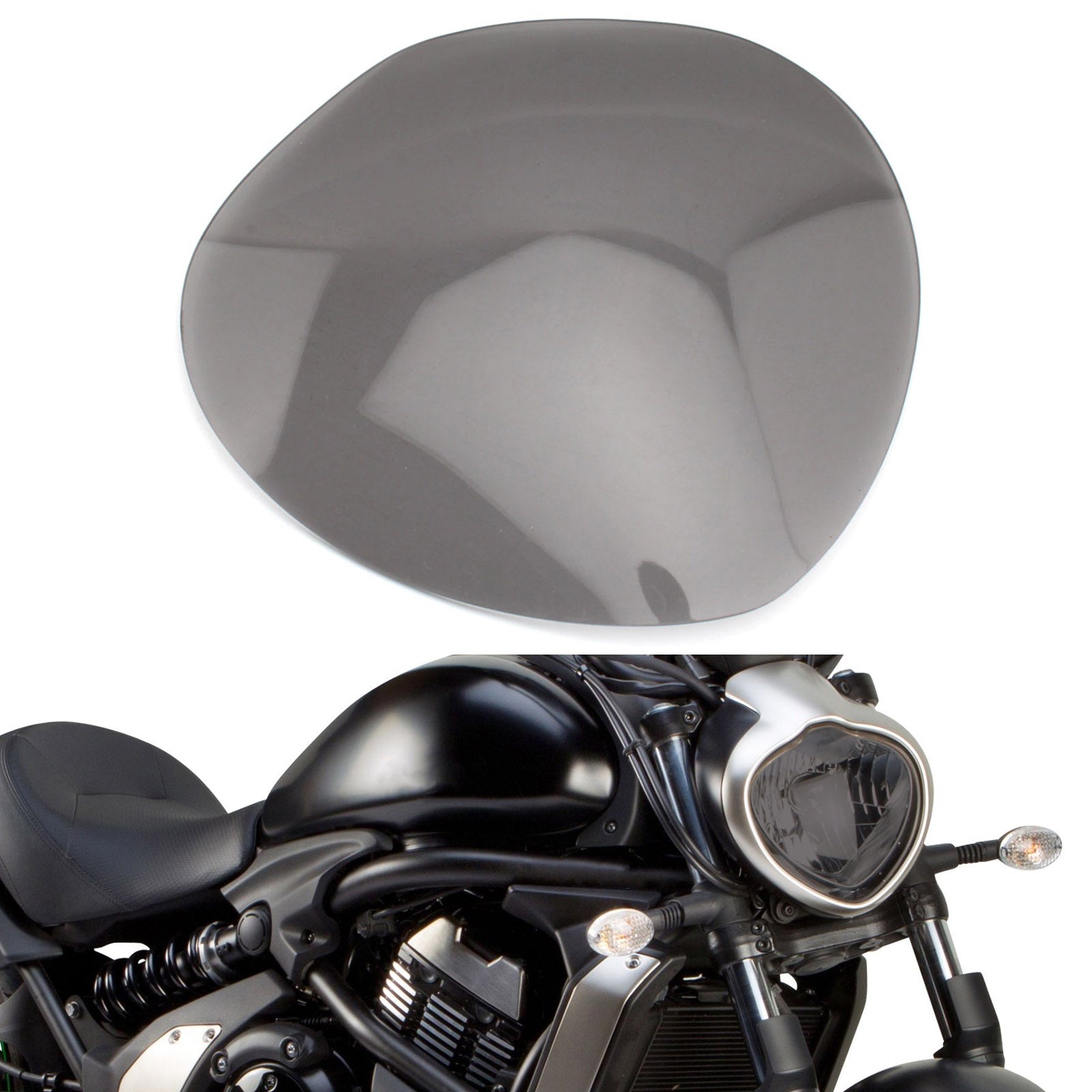 Koplamplensbeschermingsafdekking geschikt voor Kawasaki Vulcan S 2015-2021 Smoke Generic