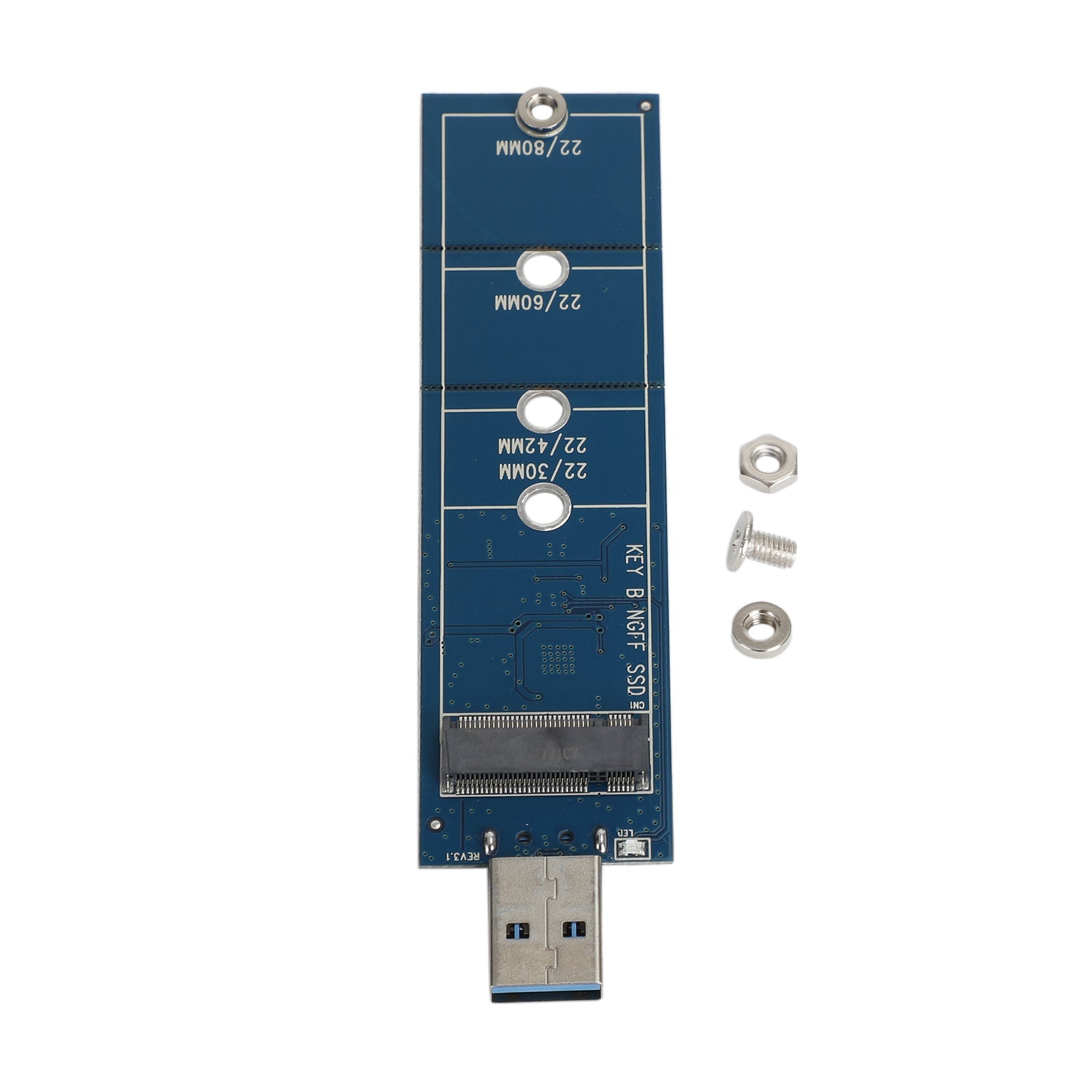 Adaptador M.2 a USB Adaptador SSD de protocolo SATA M.2 con llave B para 2230 2242 2260 2280