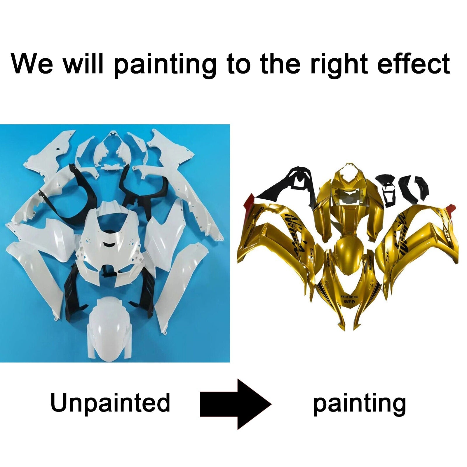 2021-2024 Kawasaki ZX-10R ZX10R Amotopart Injectiekuipset Carrosserie ABS #101