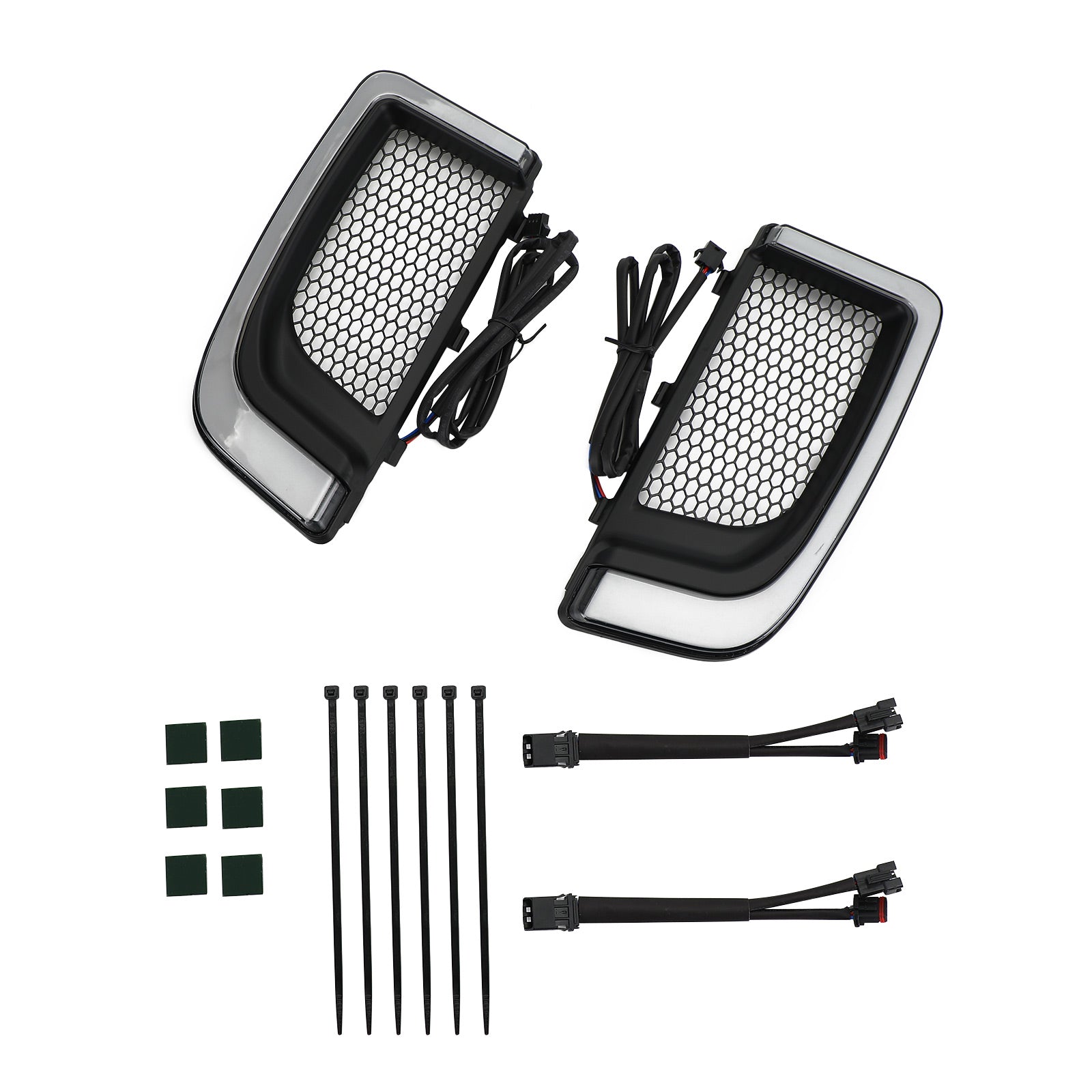 Tracer LED carenado inferior parrillas luces para Electra FLH/T Road Glide negro