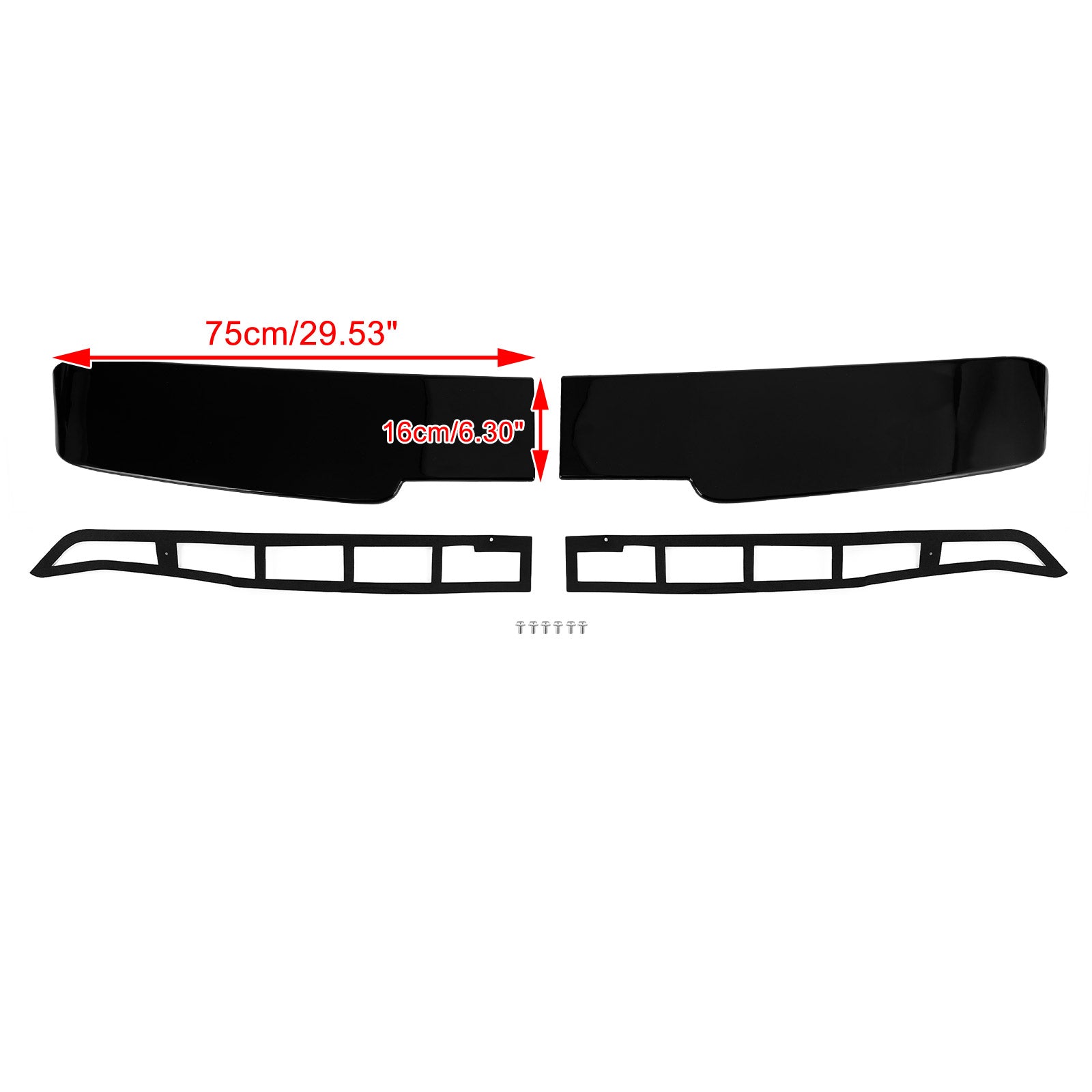 2004+ VW Transporter T5 T5.1 T6 T6.1 Twin (Barn) Door model Black Premium Barn Door Spoiler