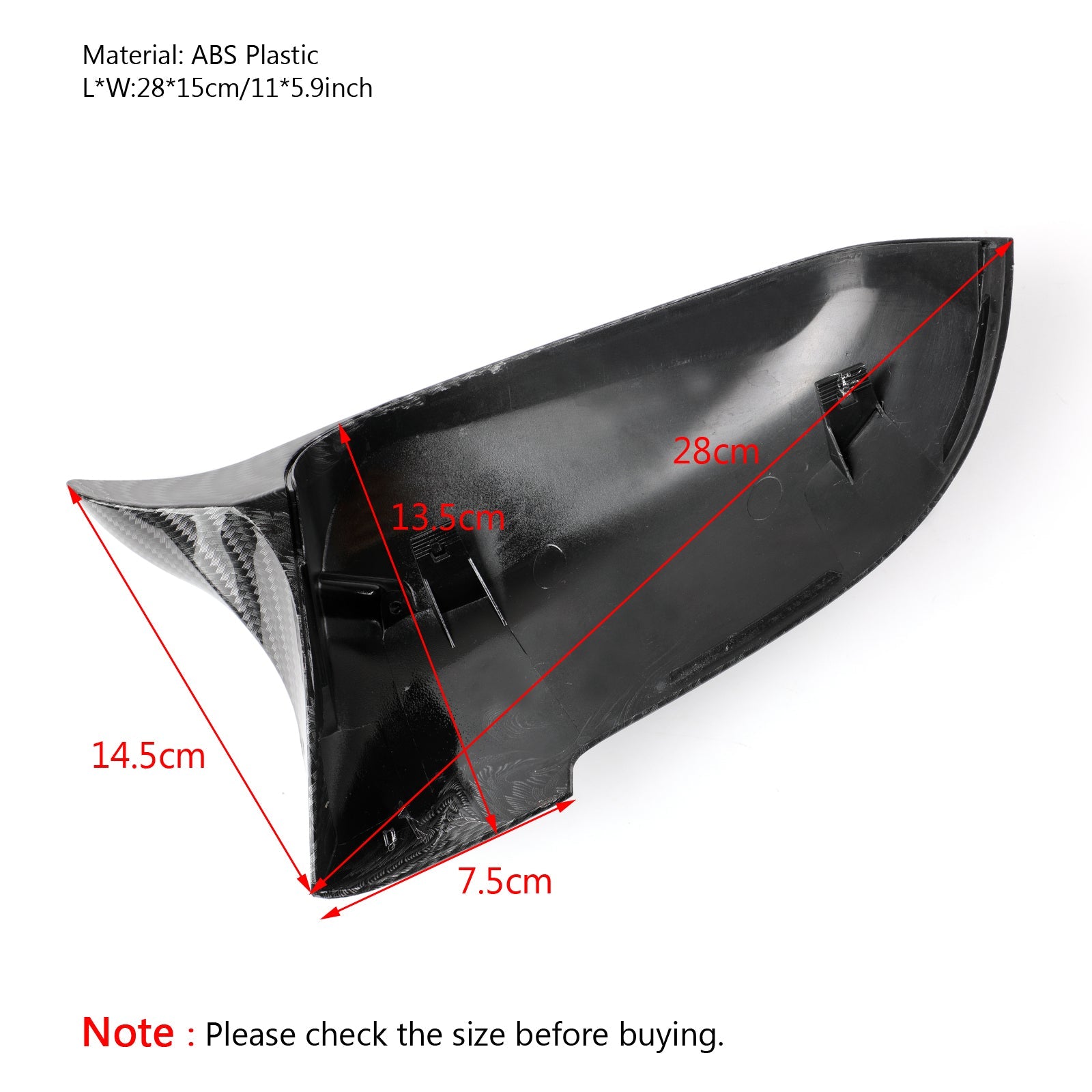 Paar Carbon Fiber Side Achteruitkijkspiegel Cover Caps Voor BMW F10 F18 2014-2016 Generiek