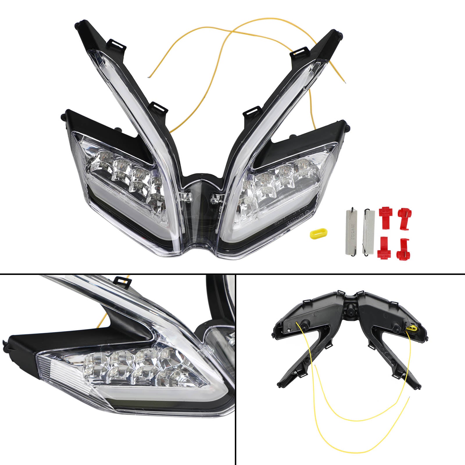Clignotants de feu arrière intégrés à LED pour Ducati 959 899 1299 1199 Panigale noir