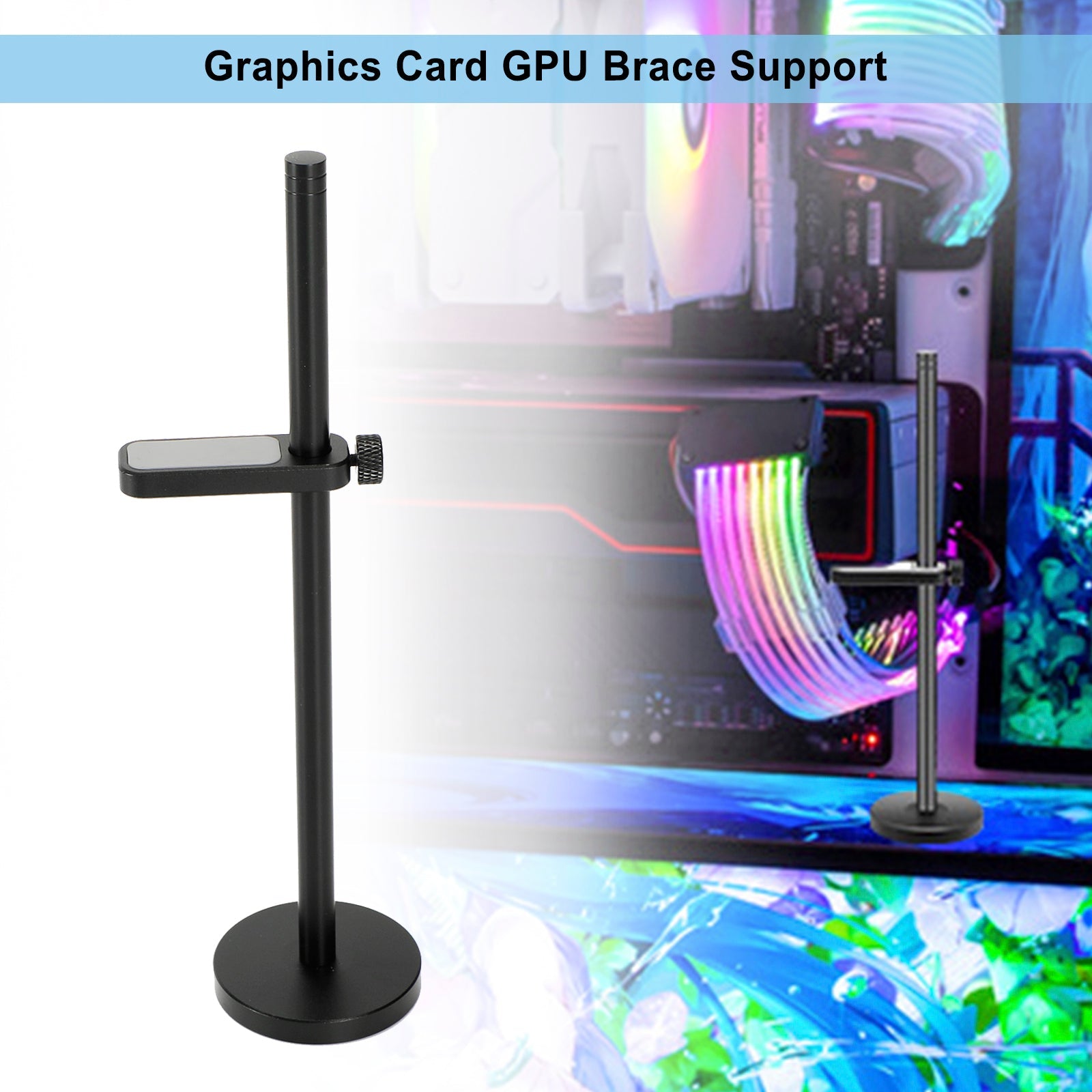 7.67" Soporte de soporte para tarjeta gráfica GPU Soporte para tarjeta de video Soporte para GPU
