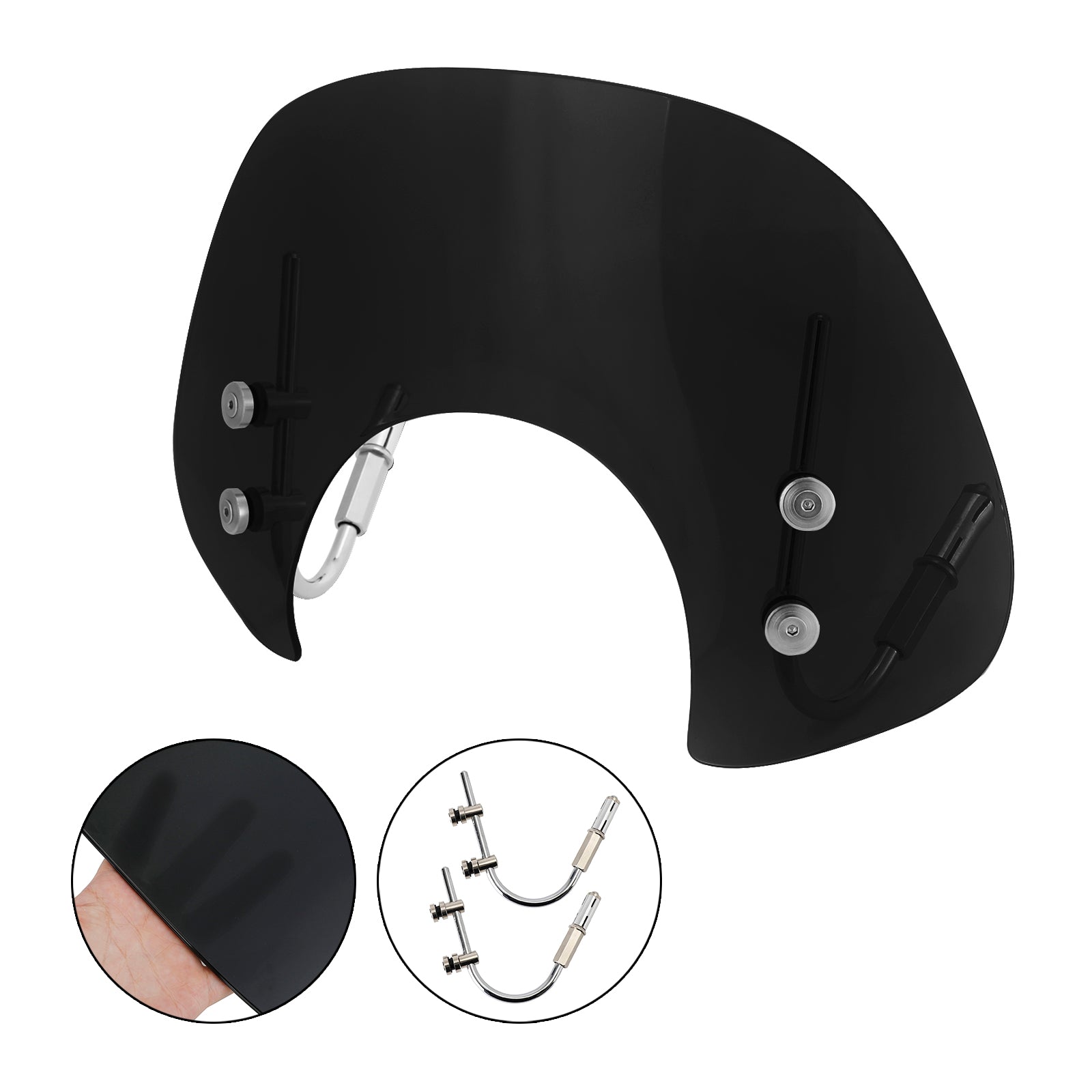 Černé sklo predného skla pre Vespa GTS250 GTS300 2017-2022