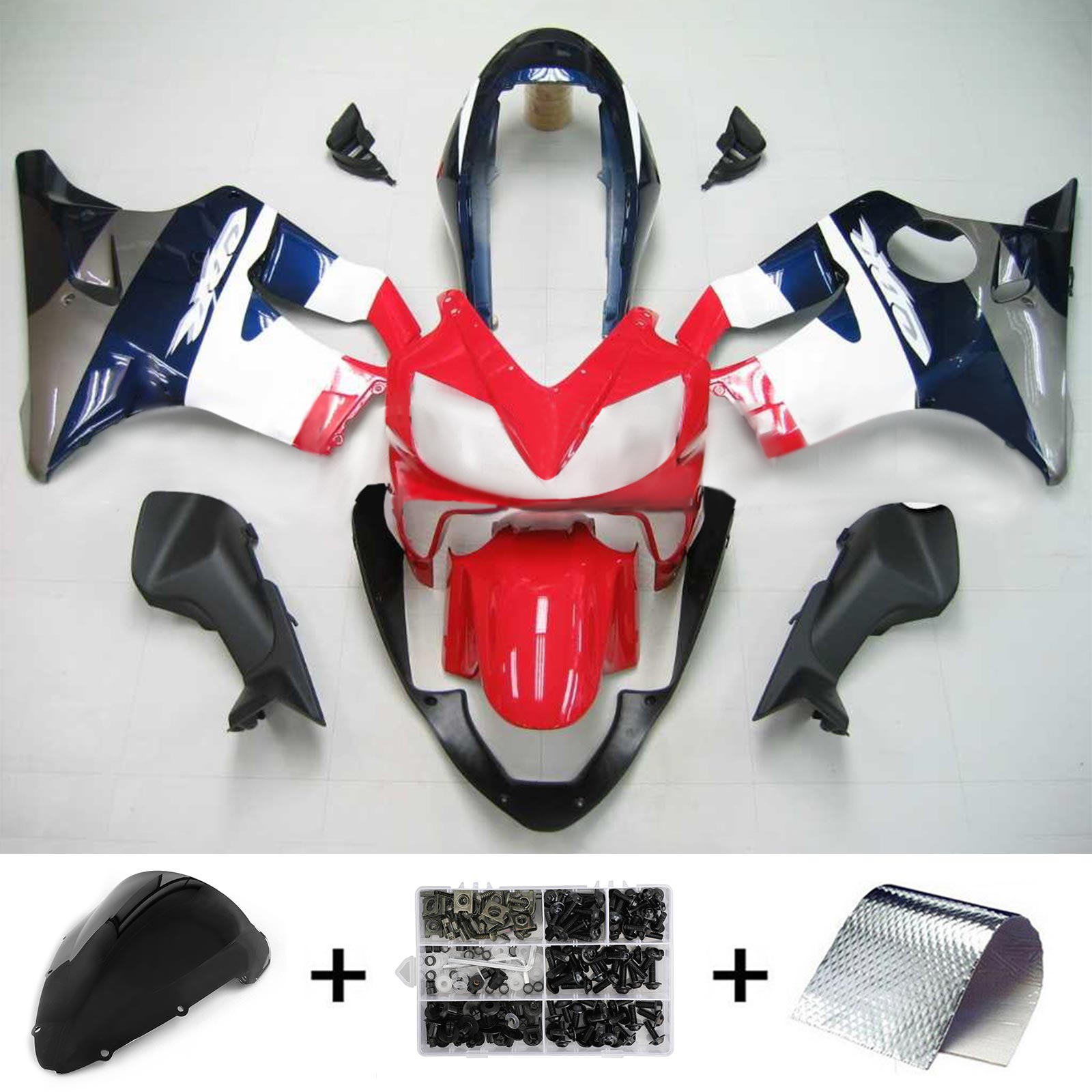 2004-2007 Honda CBR600 F4i Amotopart vstrekovanie Kit Kadywork Bodywork Plast ABS #126
