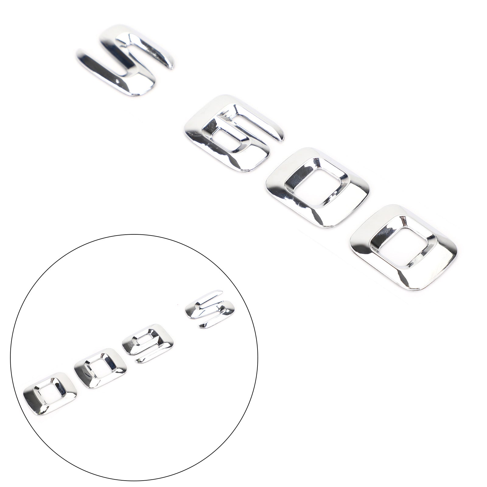 Badge emblème de coffre arrière, plaque signalétique, lettres et chiffres adaptés à Mercedes S600 chromé générique