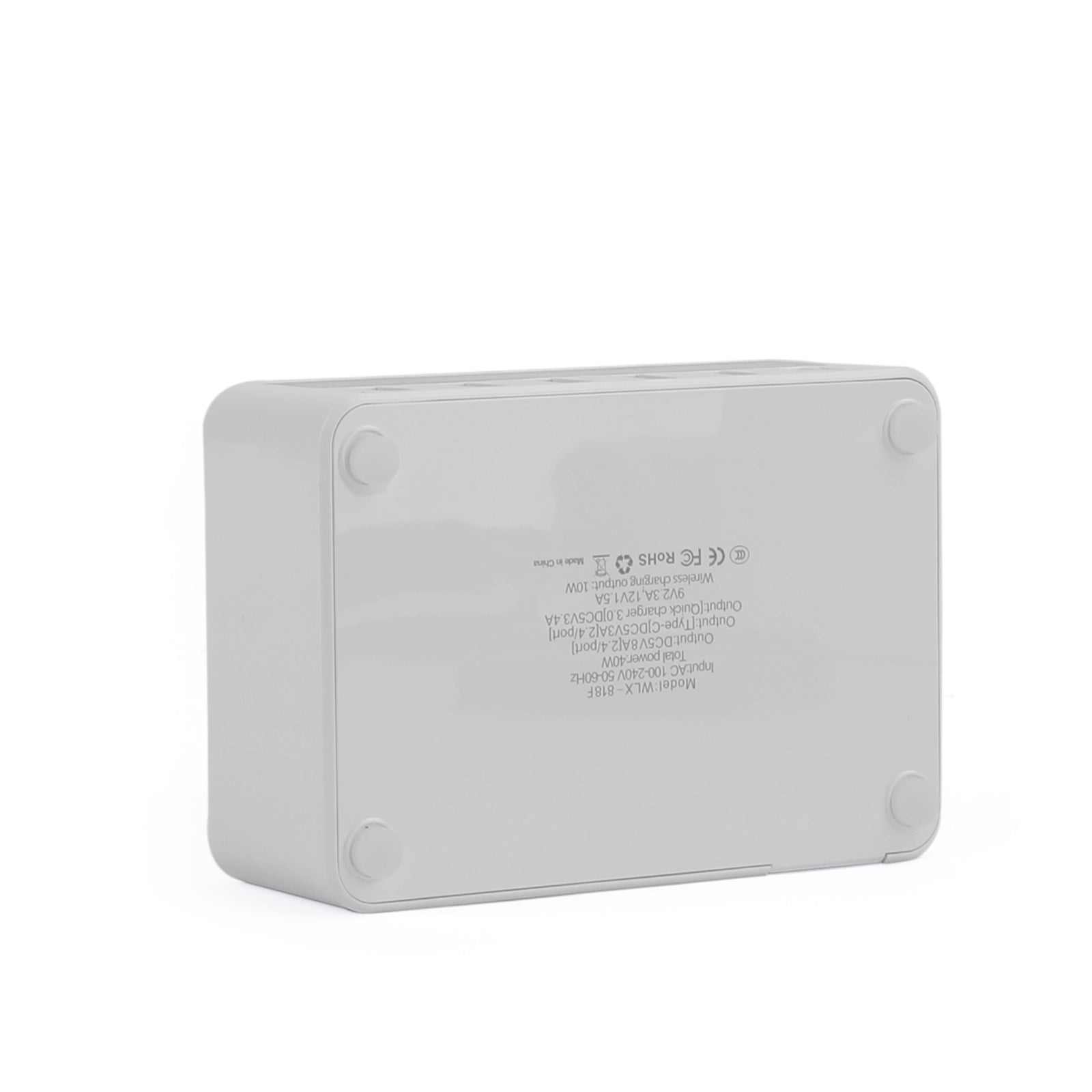 Multiport Quick USB Charger Station med trådløs ladingspute LCD -skjerm EU