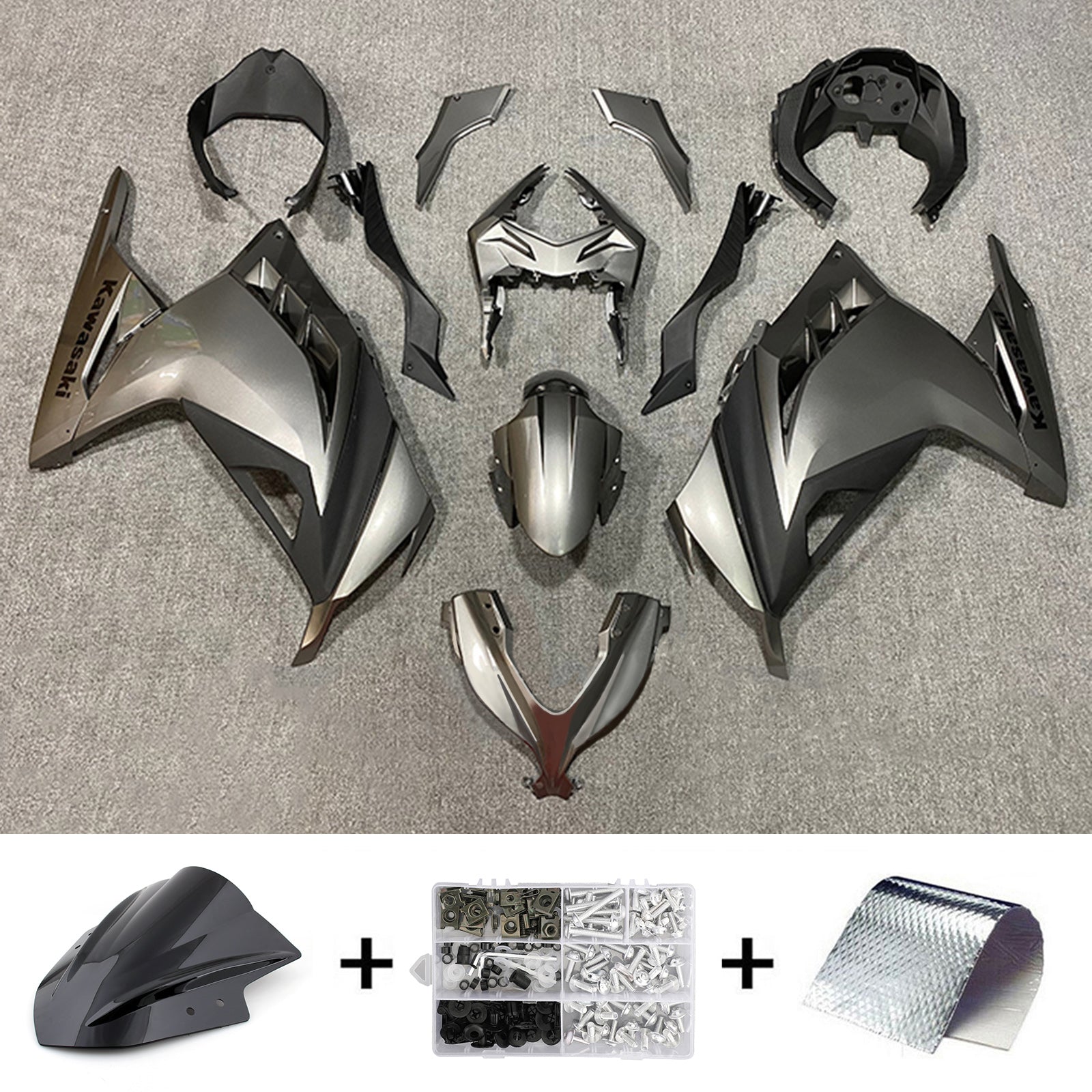 2013-2024 Kawasaki Ex 300/Ninja 300 Kit de carénage injection Bodywork Abs en plastique