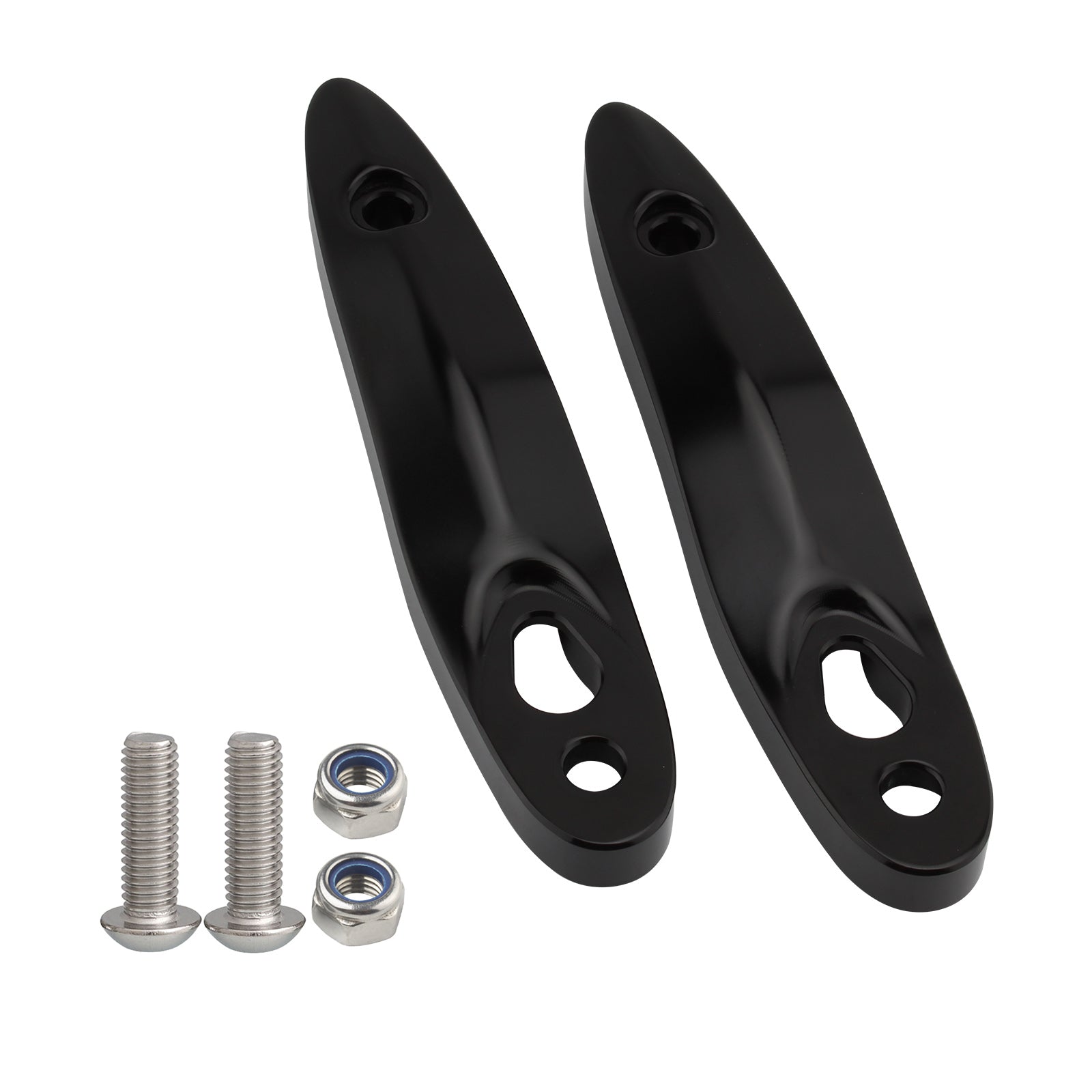 Kit de reubicación de placa de matrícula de soporte de extensión de señal de giro apto para Softail 00-20 negro