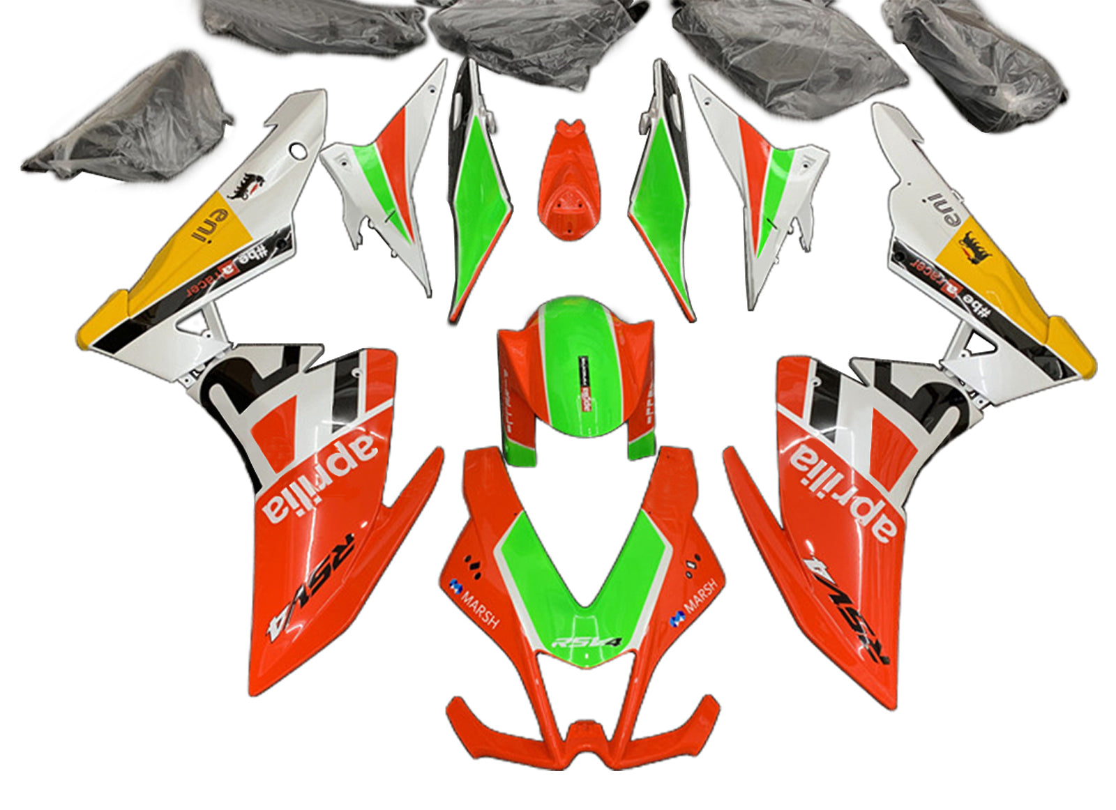 2009-2015 Aprilia RSV4 1000 Kit Carénage Carrosserie Plastique ABS