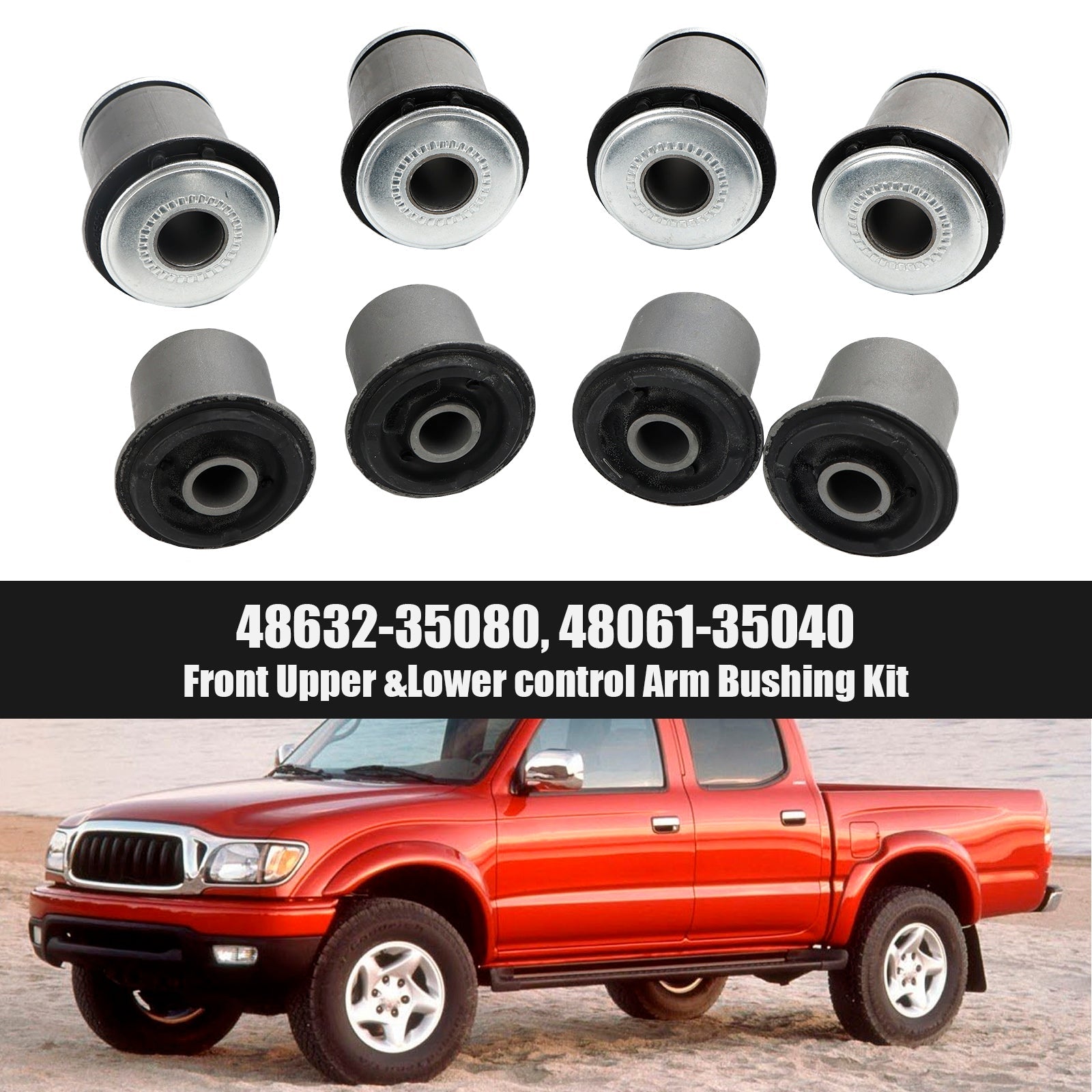 1996-2002 Toyota 4Runner, Hilux Surf fram övre & Nedre styrarmsbussningssats Fedex Express