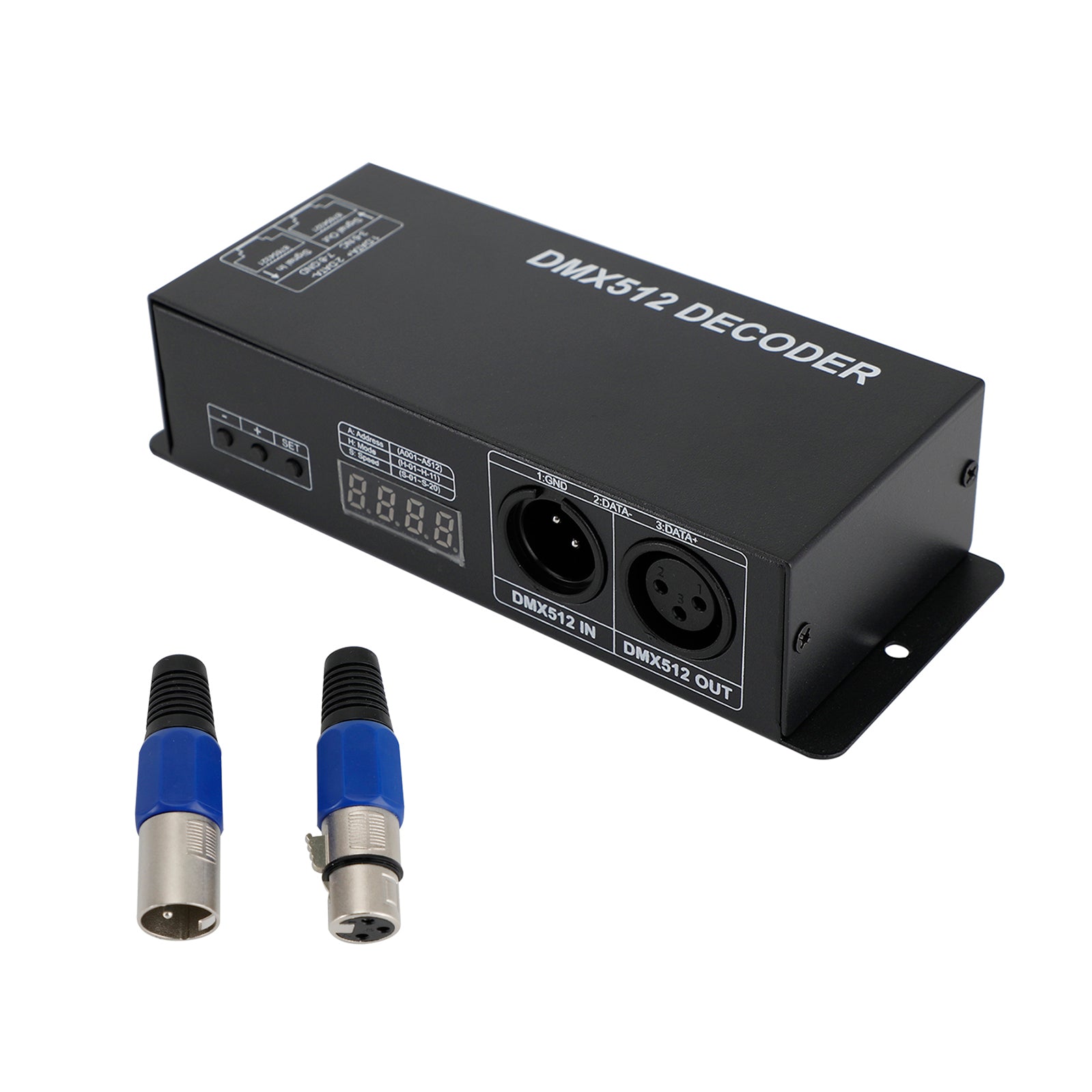 LED RGB DMX 512 Controller Decoder Dimmer 3 Kanalen 24A 3x8A Streeplicht