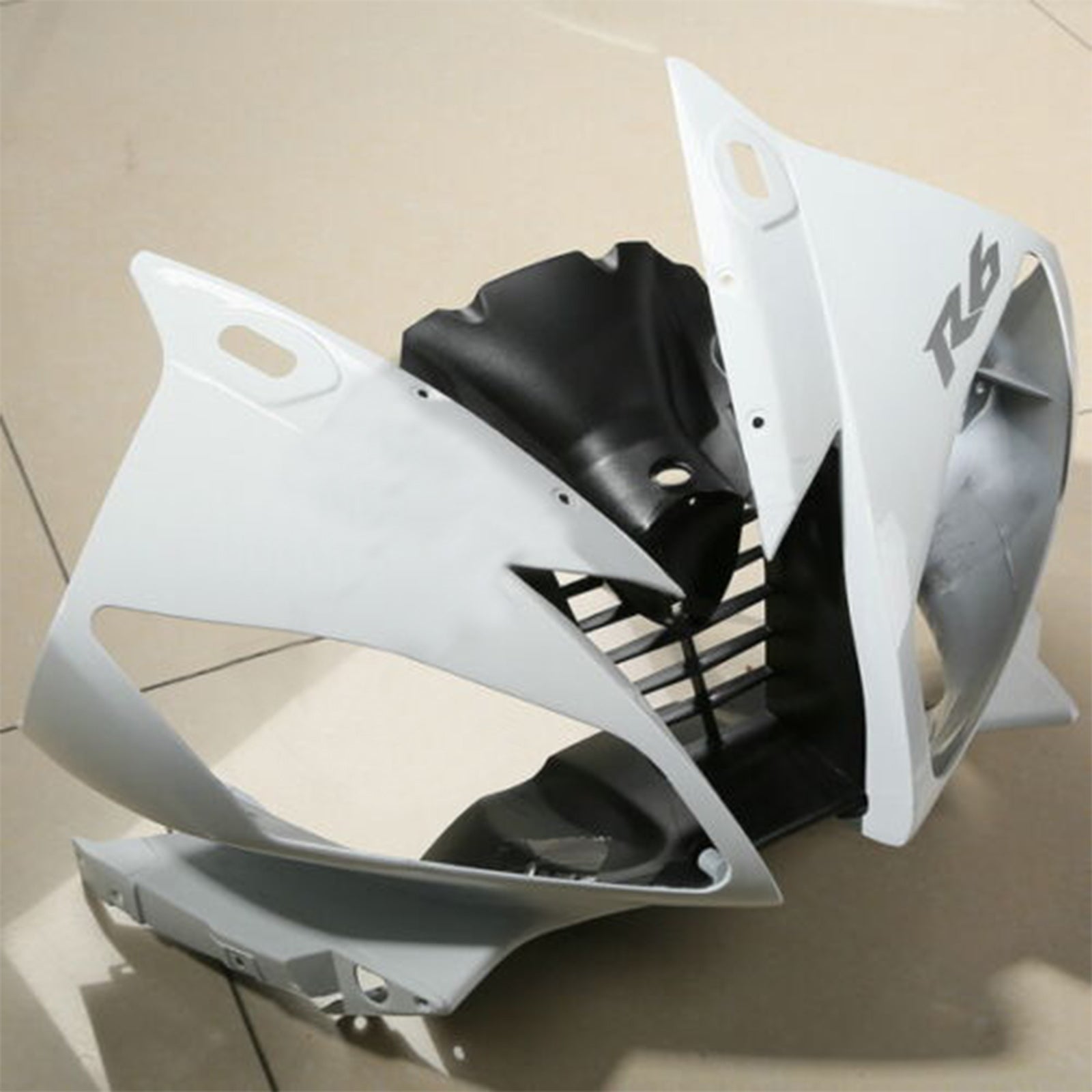 2006-2007 Yamaha YZF R6 YZF-R6 Red White Abs Faining Bodily Set #24