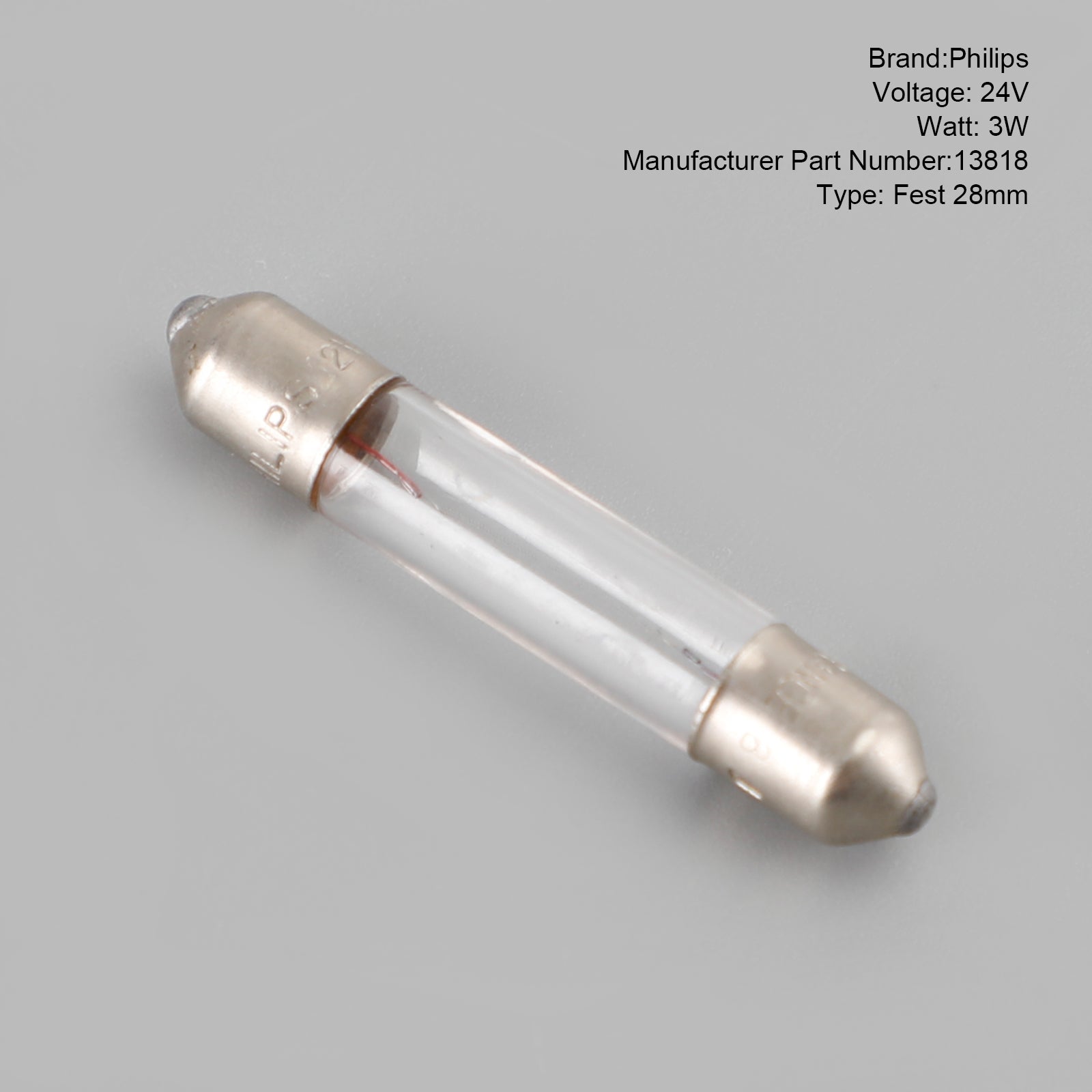 Pre Philips 13818 CAR Standard Auxiliary Bumb Fest 28 mm 24v3w
