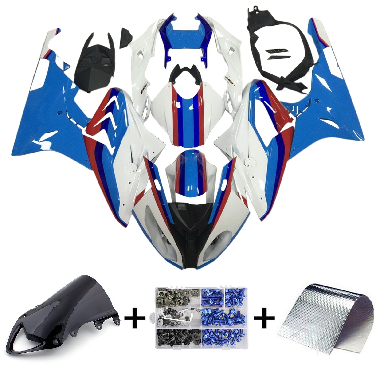 2009-2014 BMW S1000RR Kit de carénage carrosserie plastique ABS