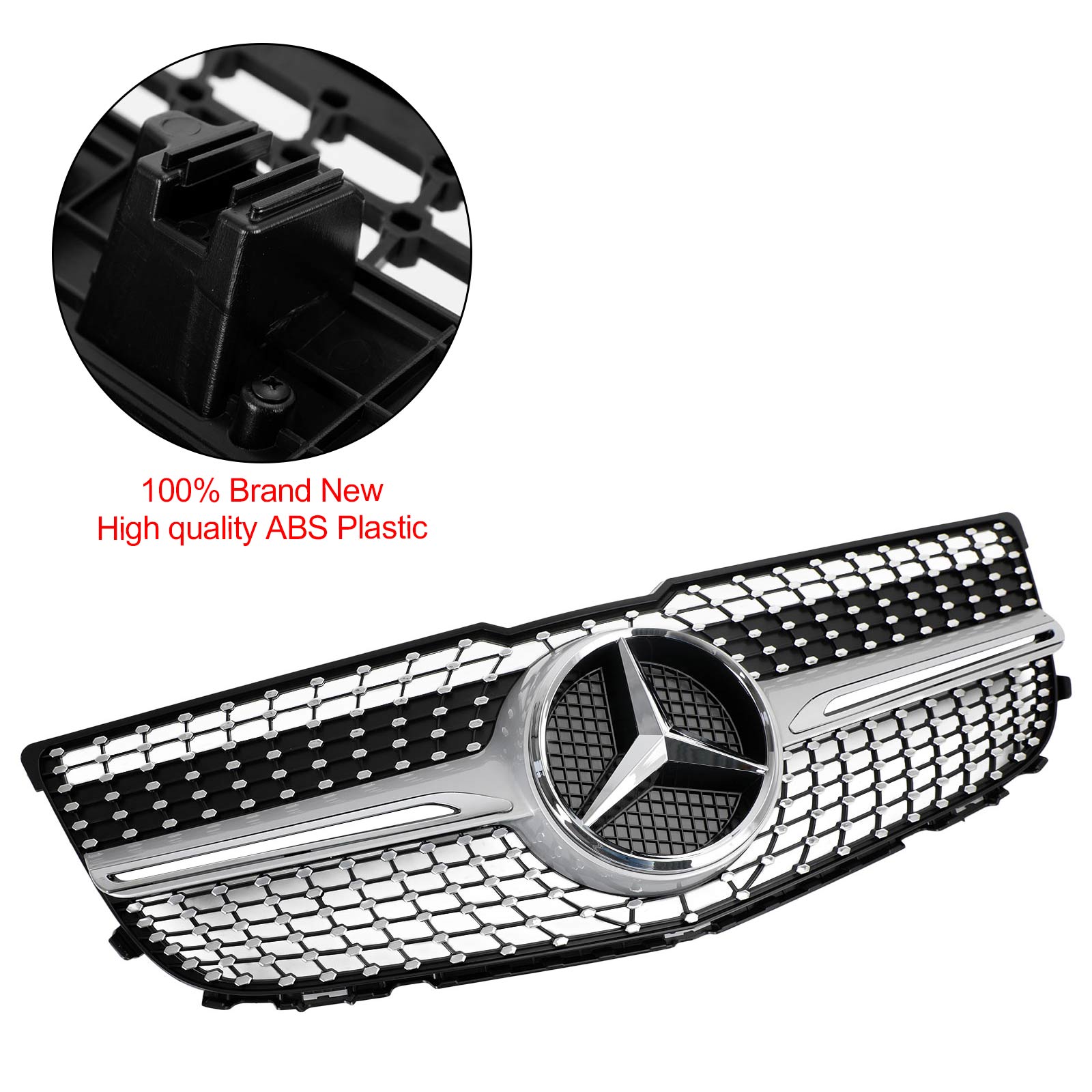 2013-2015 Mercedes Benz X204 GLK-Klasse Voorbumpergrille Grill Diamond