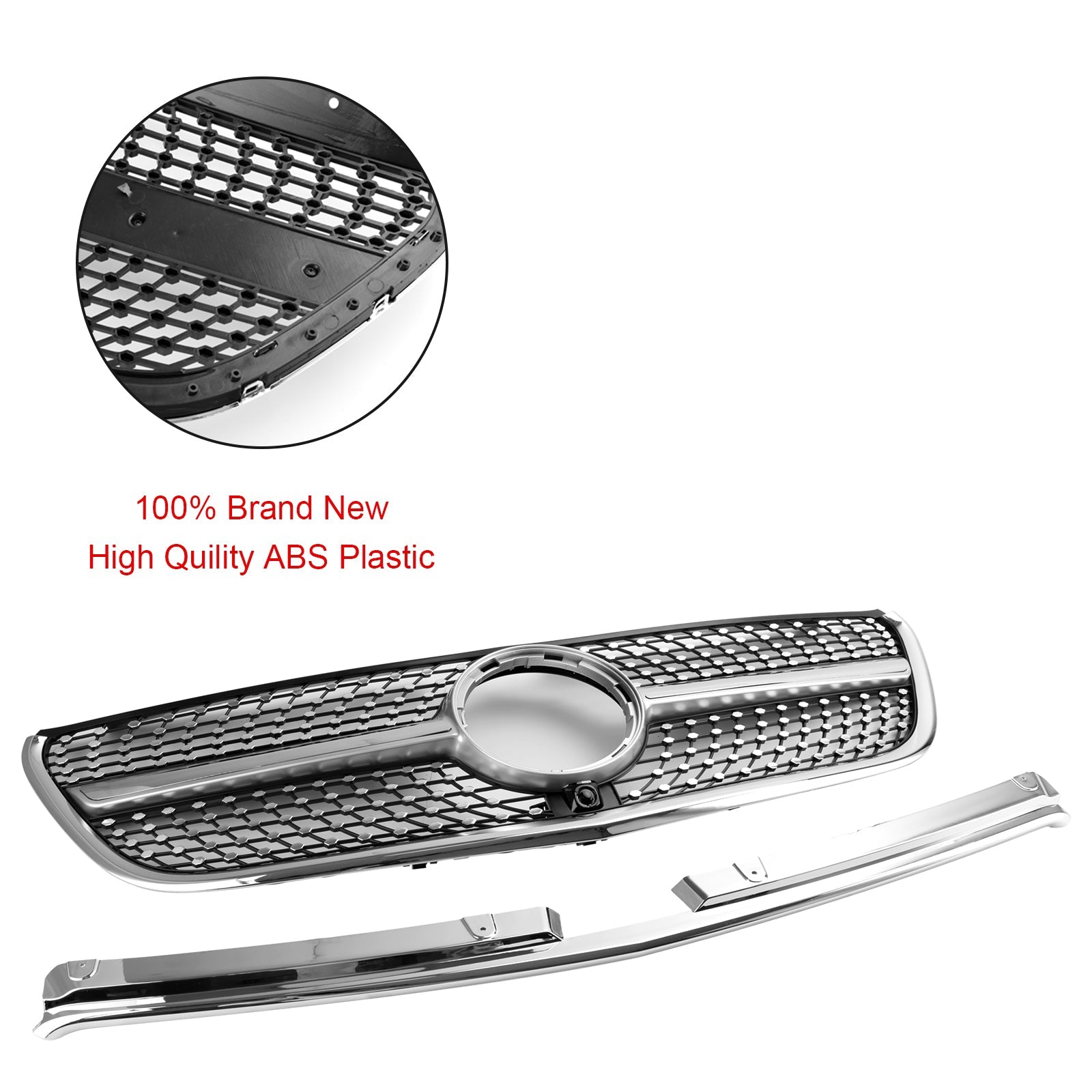 2015-2019 Vito W447 Mercedes GT-stijl Diamond Front Bumper Grille