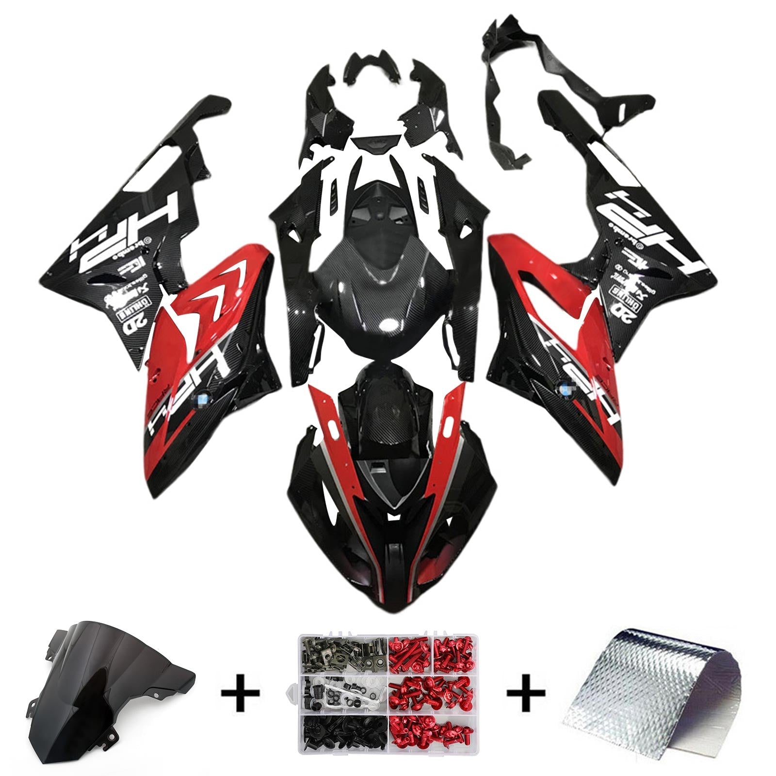 2015-2016 BMW S1000RR Kit Carénage Carrosserie Plastique ABS