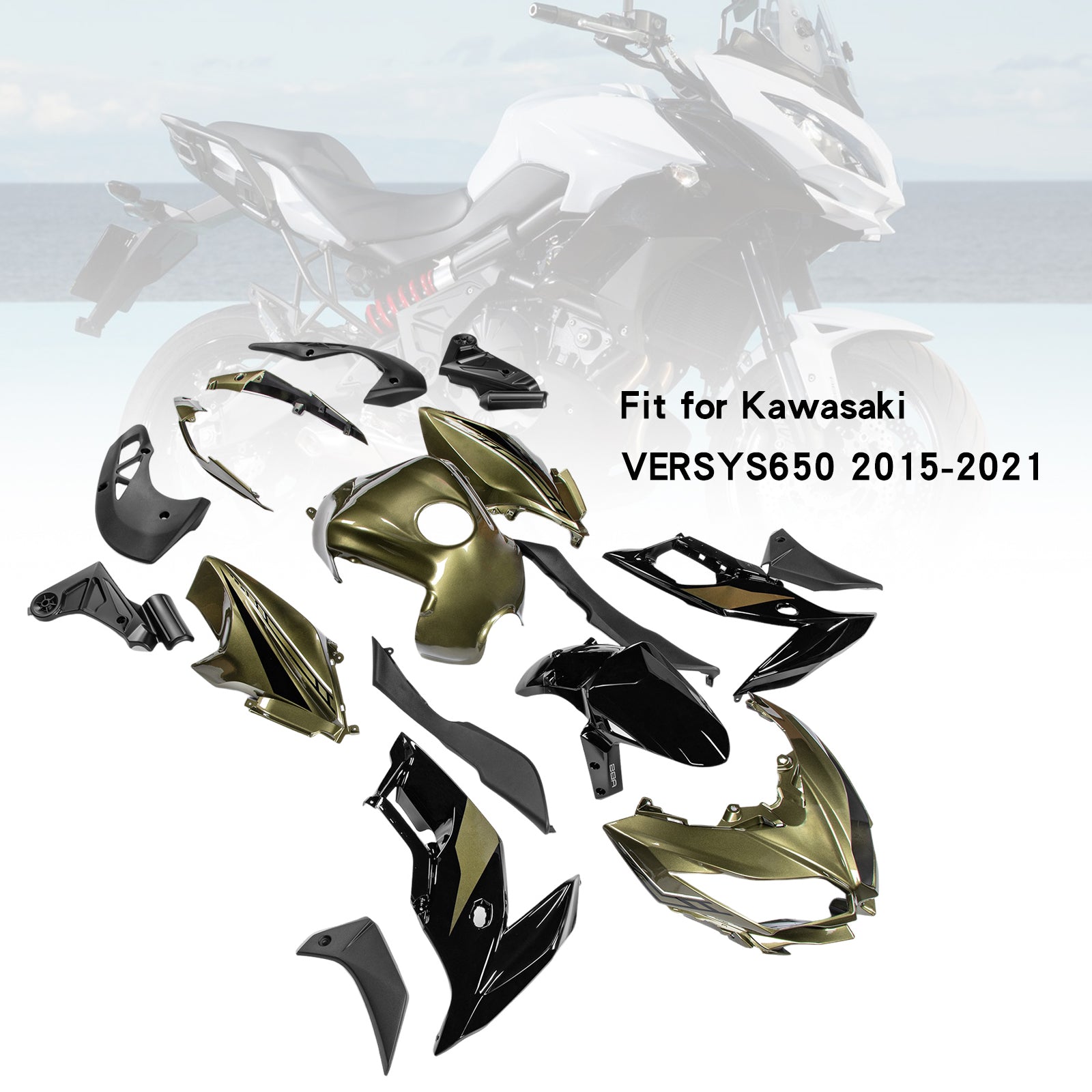 Kit de carénage Kawasaki VERSYS650 2015-2021, carrosserie en plastique ABS