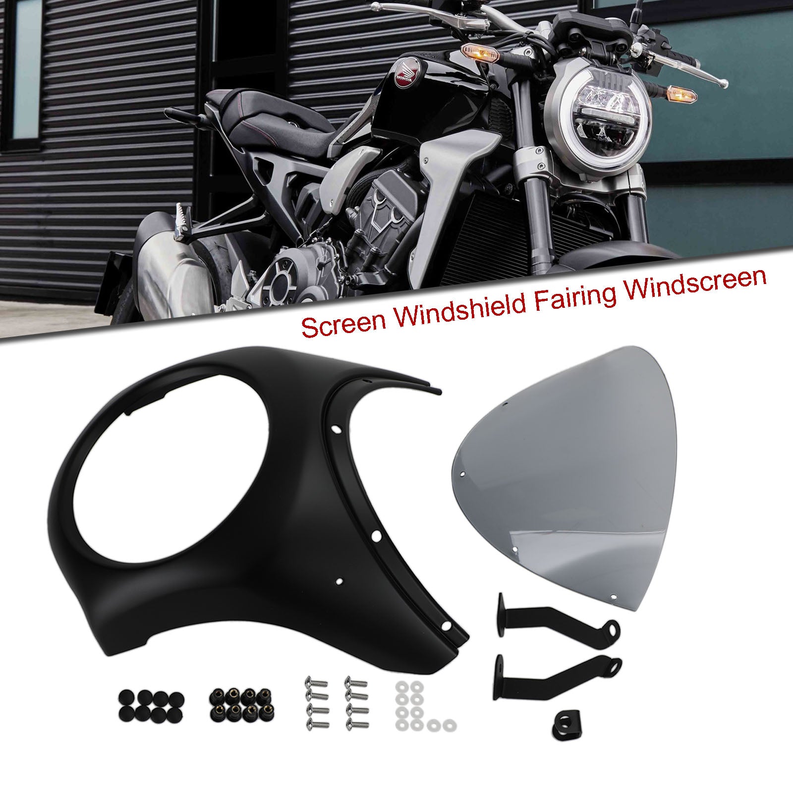 Černé sklo svetlometového skla pre honda cb1000r CB650R 2019-2021 b generic