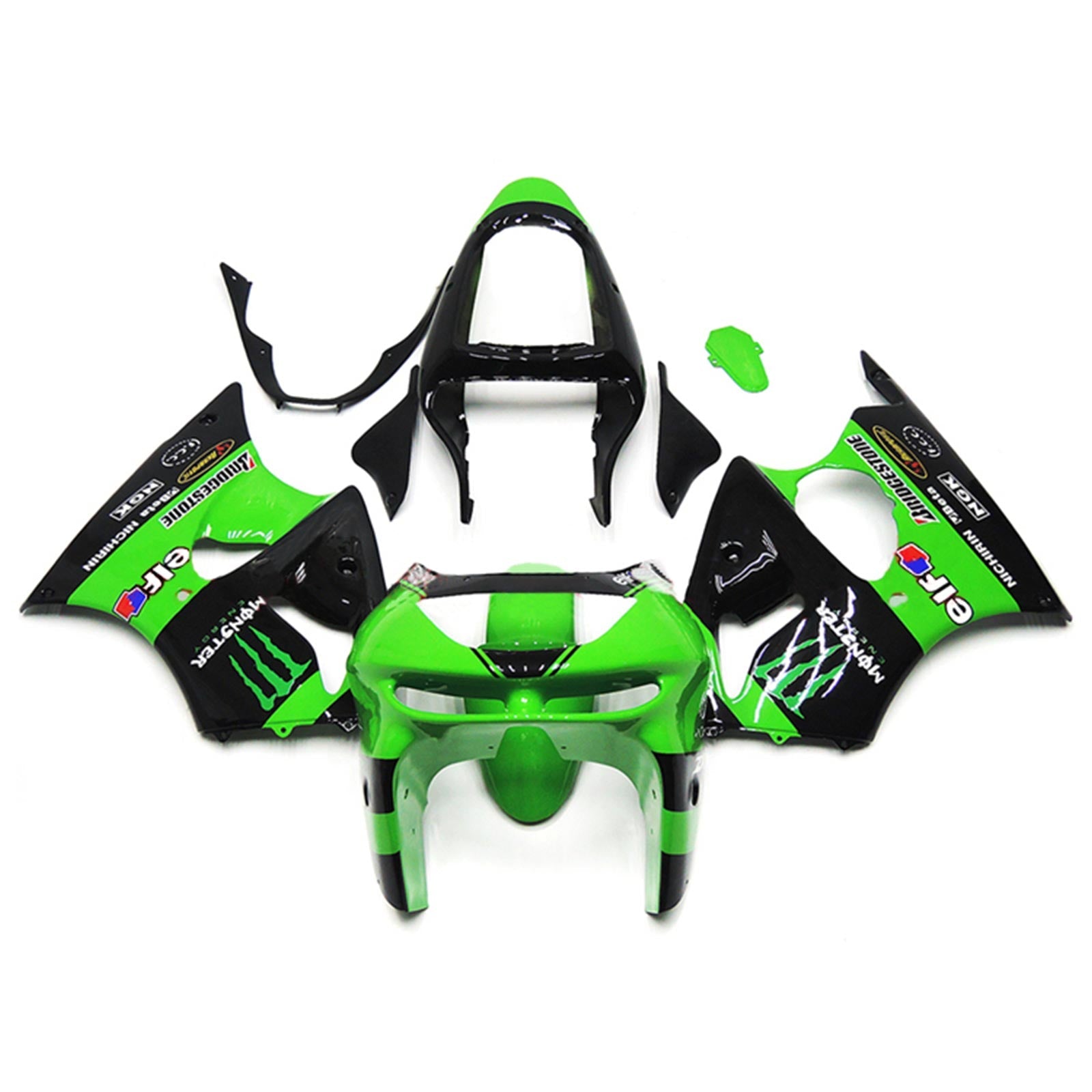 1998-1999 KAWASAKI ZX6R Kit de carénage Kit de carrosserie Plastique Abs