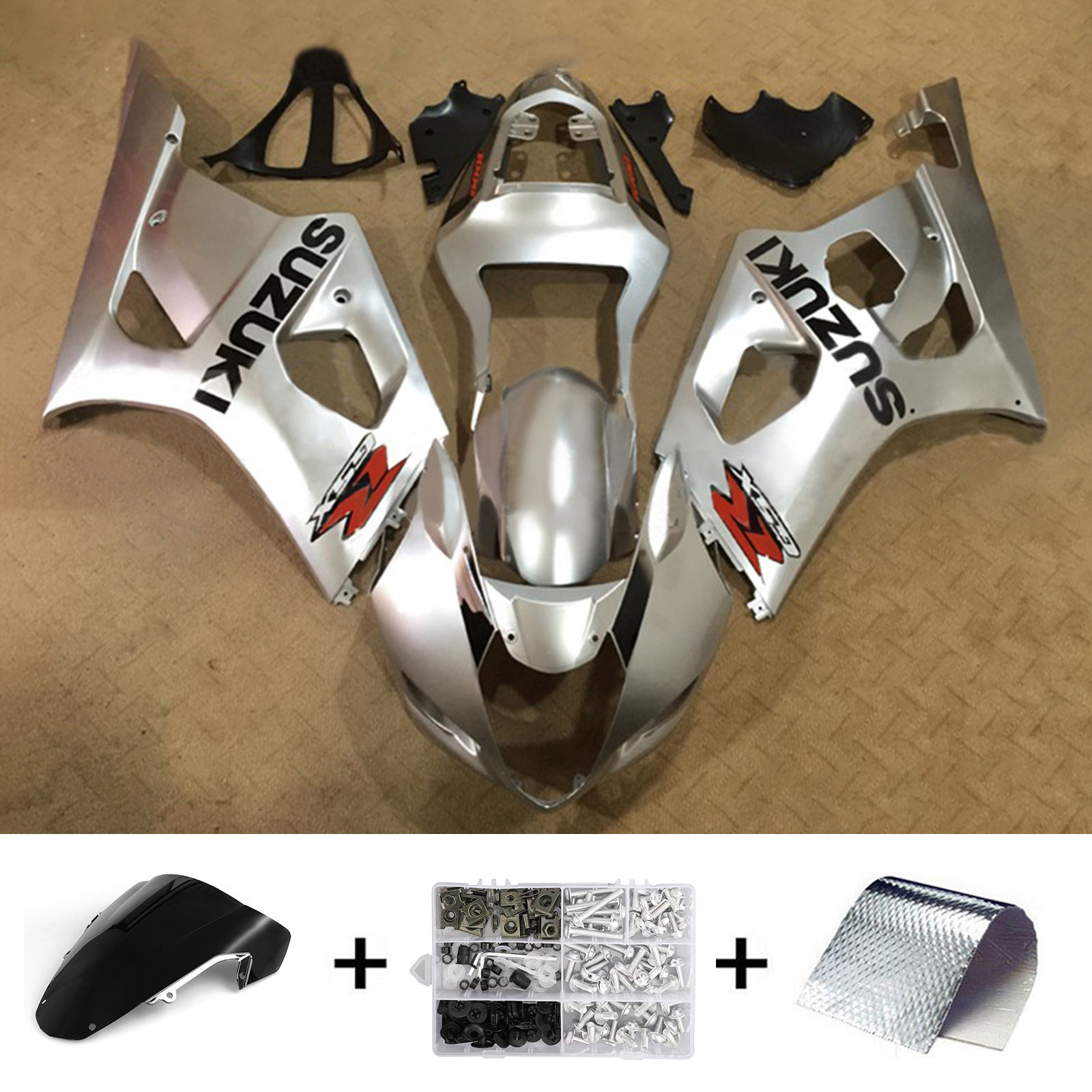 2003-2004 Suzuki GSXR1000 K3 Kit de carénage injection Bodywork Abs en plastique